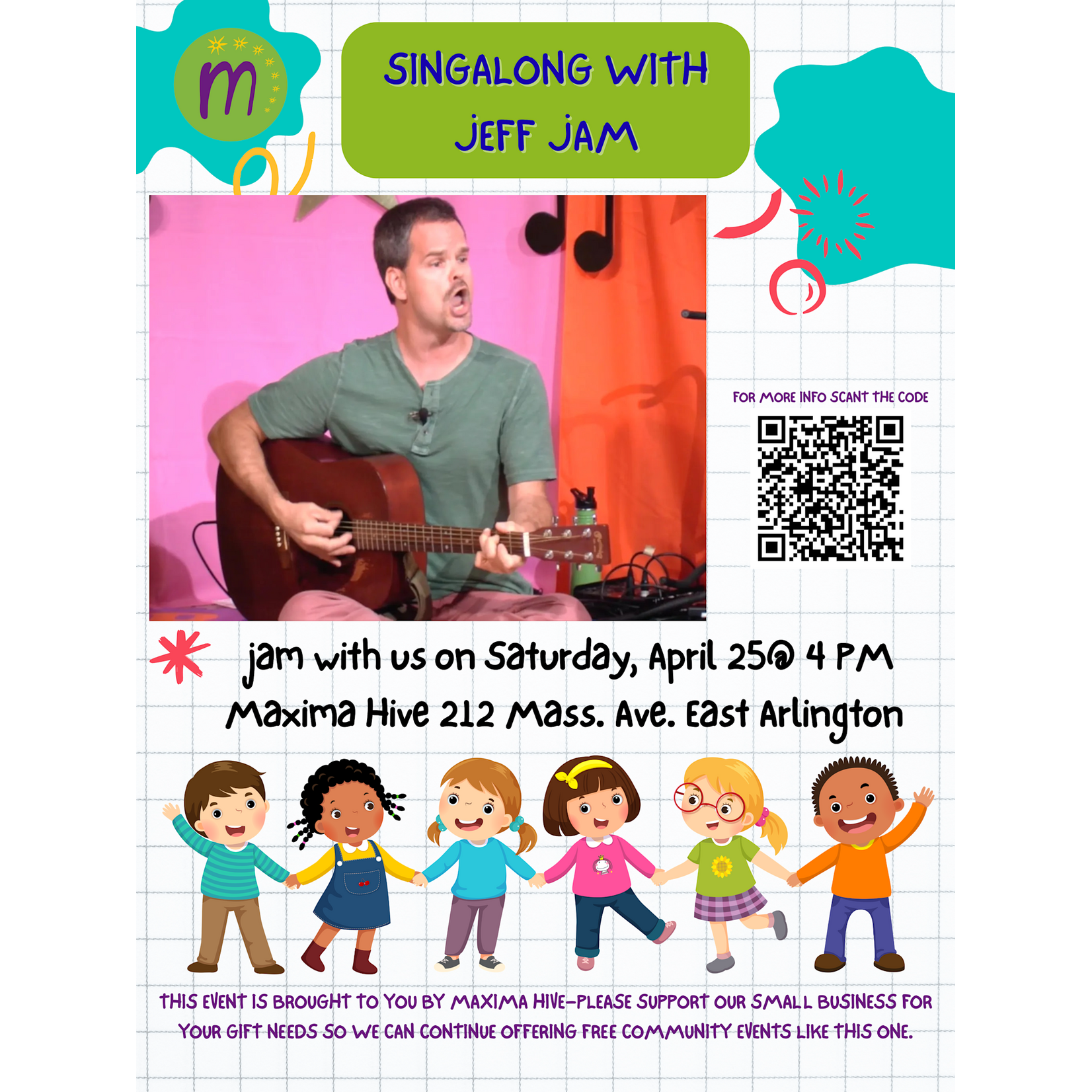Maxima Hive Jeff Jam’s Singalong at Maxima Hive on Sat. April 25th at 4 PM