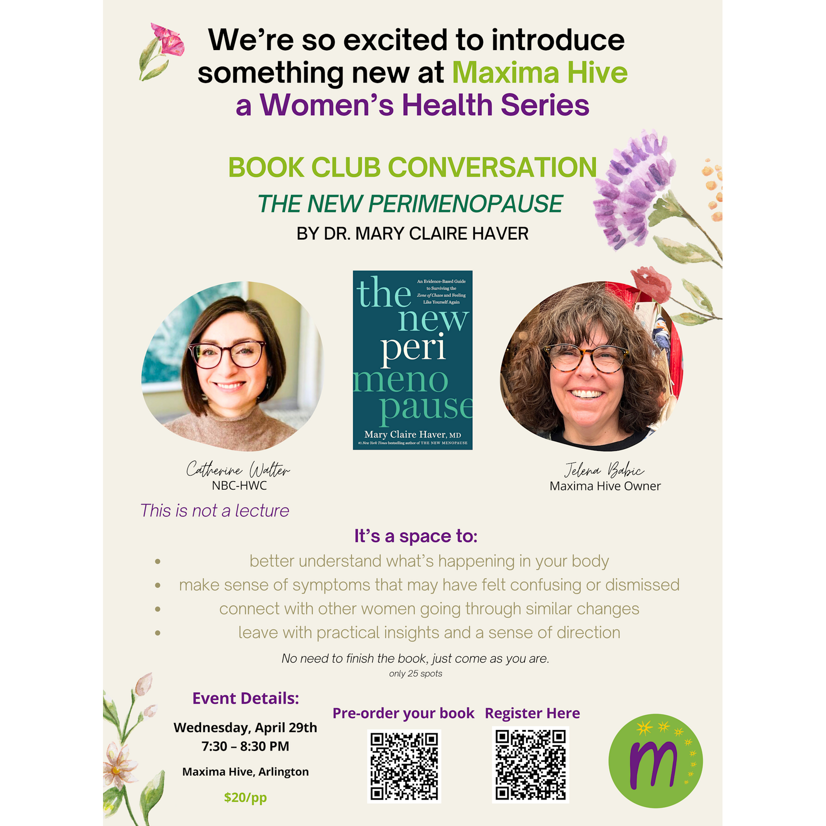 Book Club Conversation "The New Perimenopause" by Dr. Mary Claire Haver