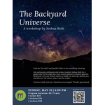 SOLD OUT - Interested in the next Backyard Universe event? Send us an email and we'll let you know when the next date is announced.