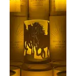 Wild Horses - Wood Candle Holder