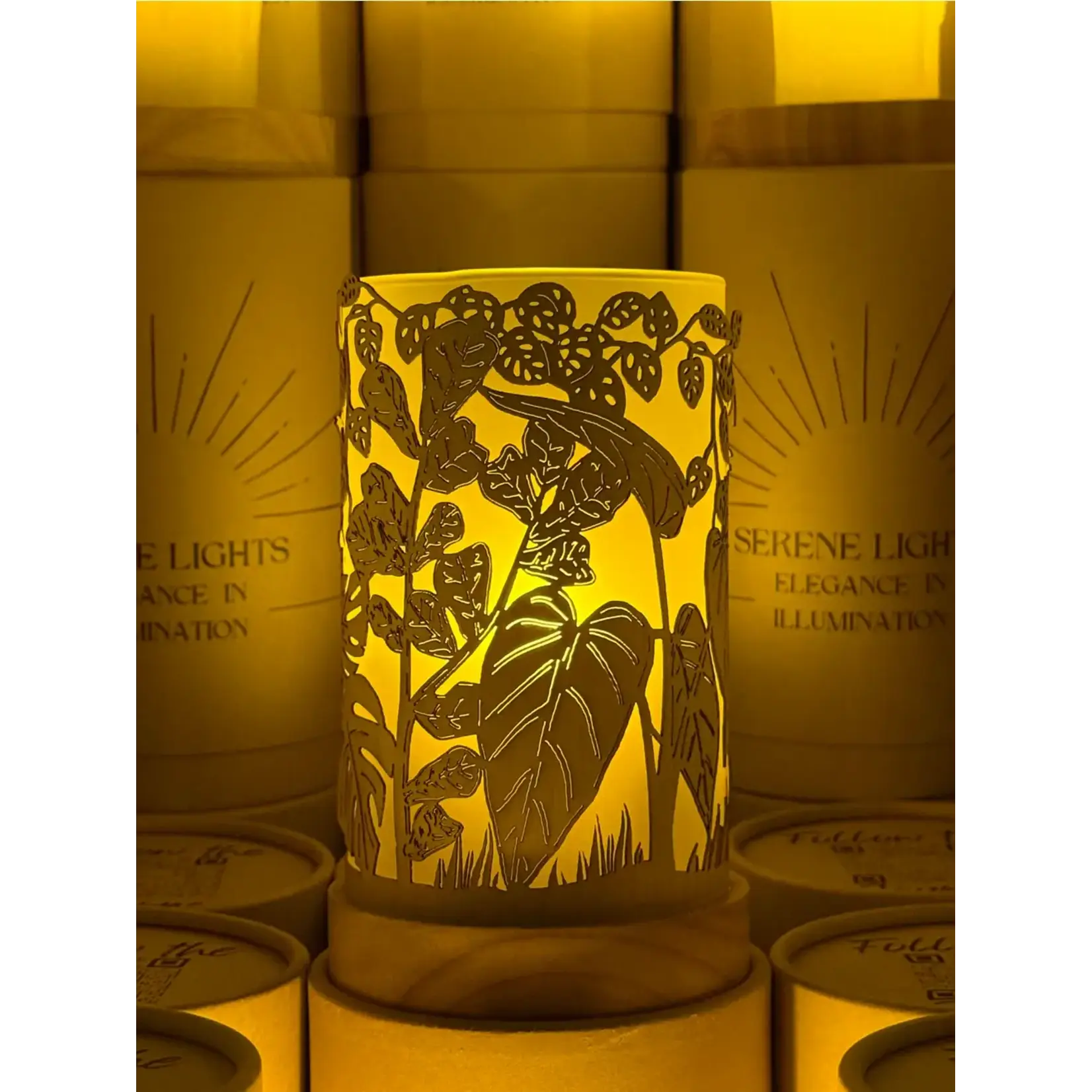 House Plant Jungle - Wood Candle Holder