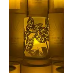 Butterflies - Wood Candle Holder