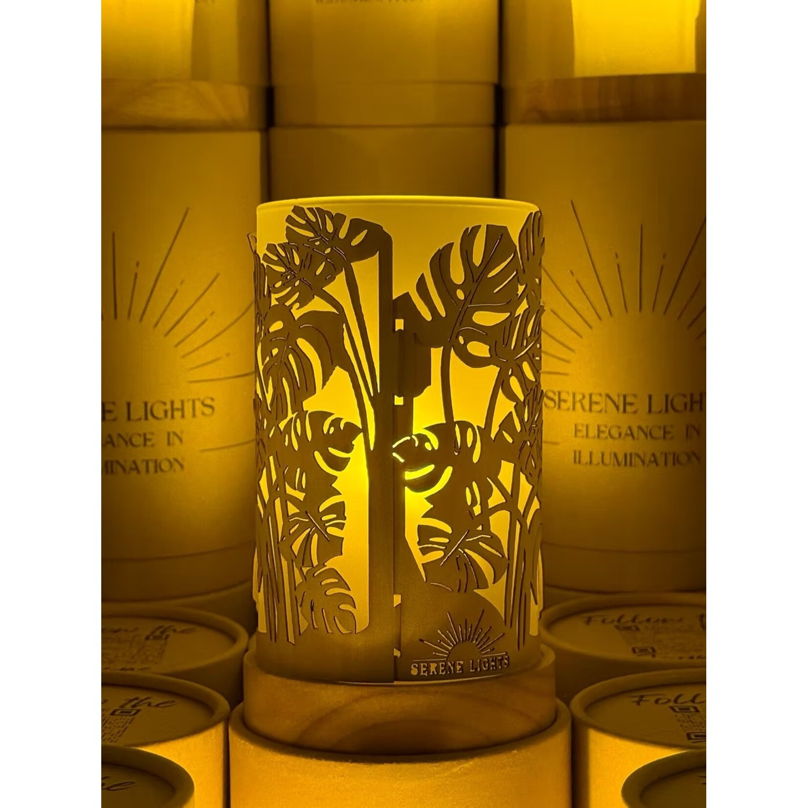 House Plant Jungle - Wood Candle Holder
