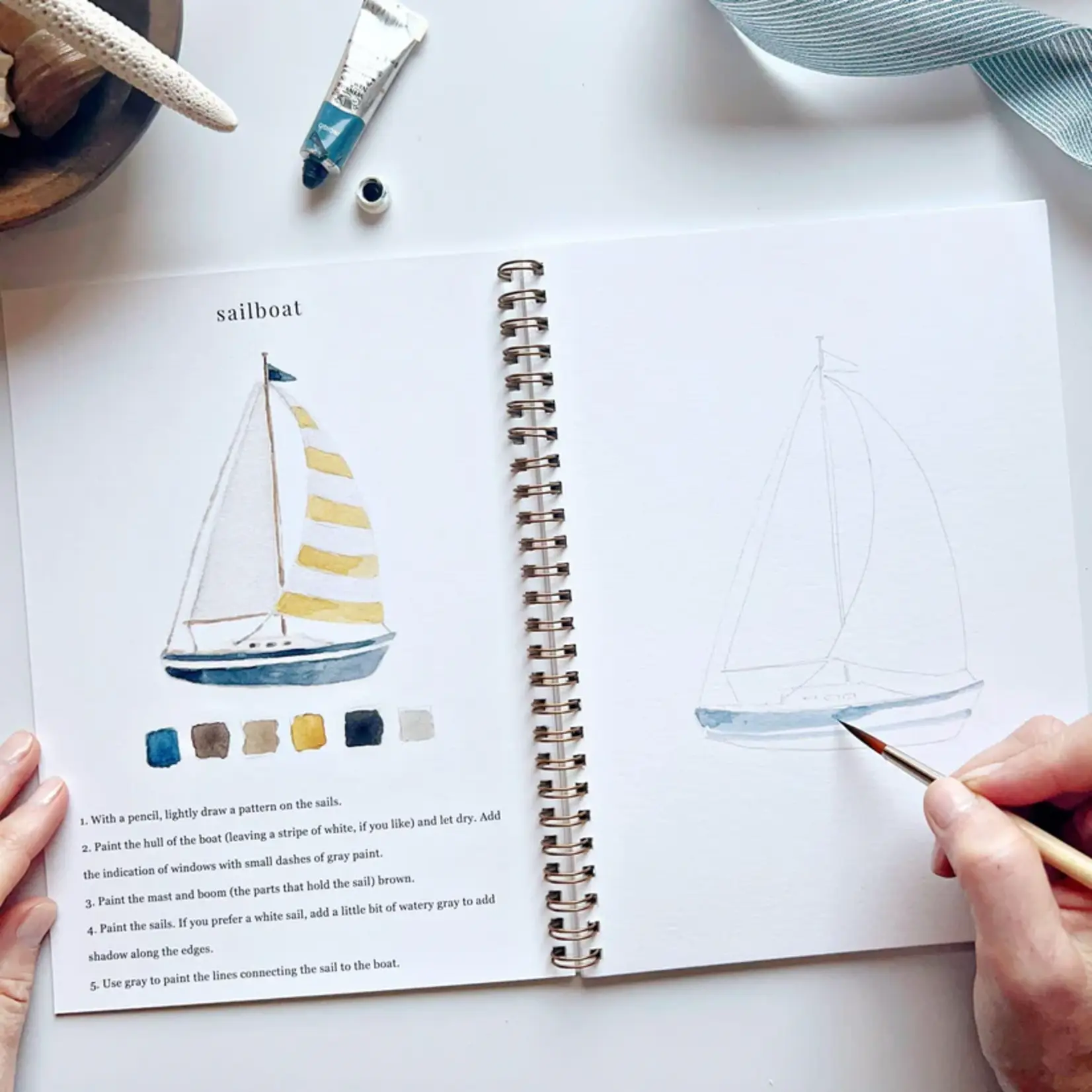 emily lex studio Seaside Watercolor Workbook