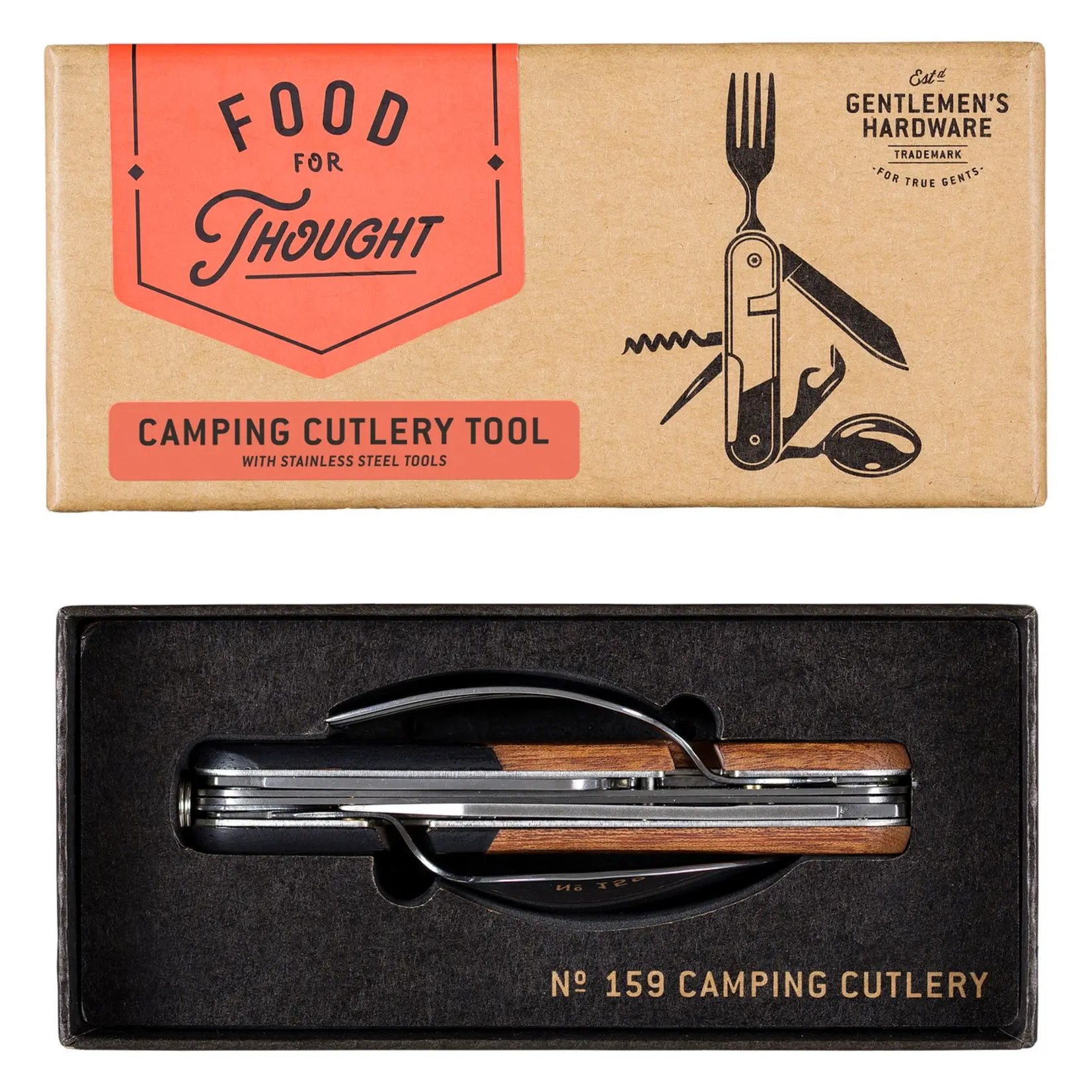 Camping Cutlery Tool - Wood