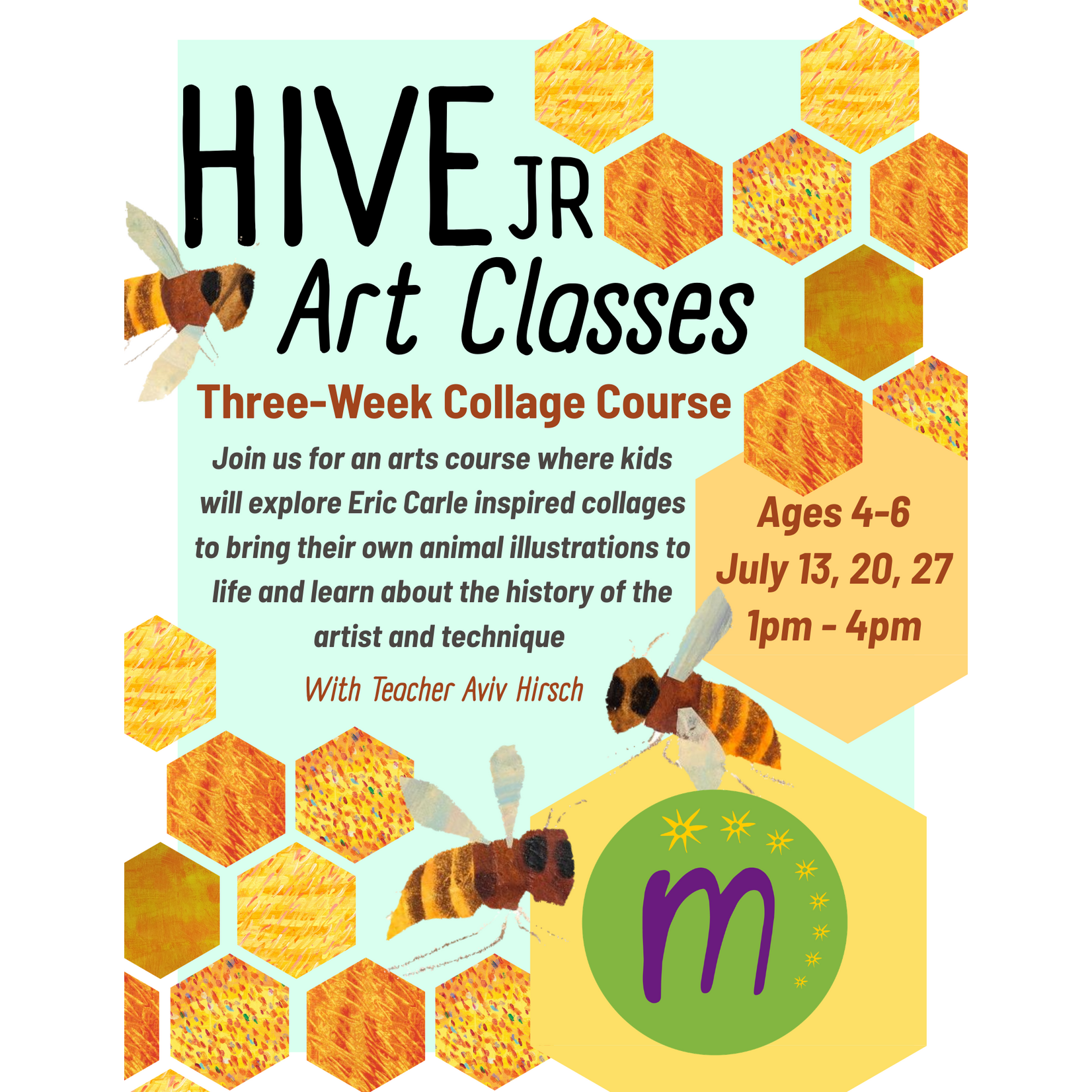Hive jr. -  Art Classes - Three Week Collage Course (ages 4-6)