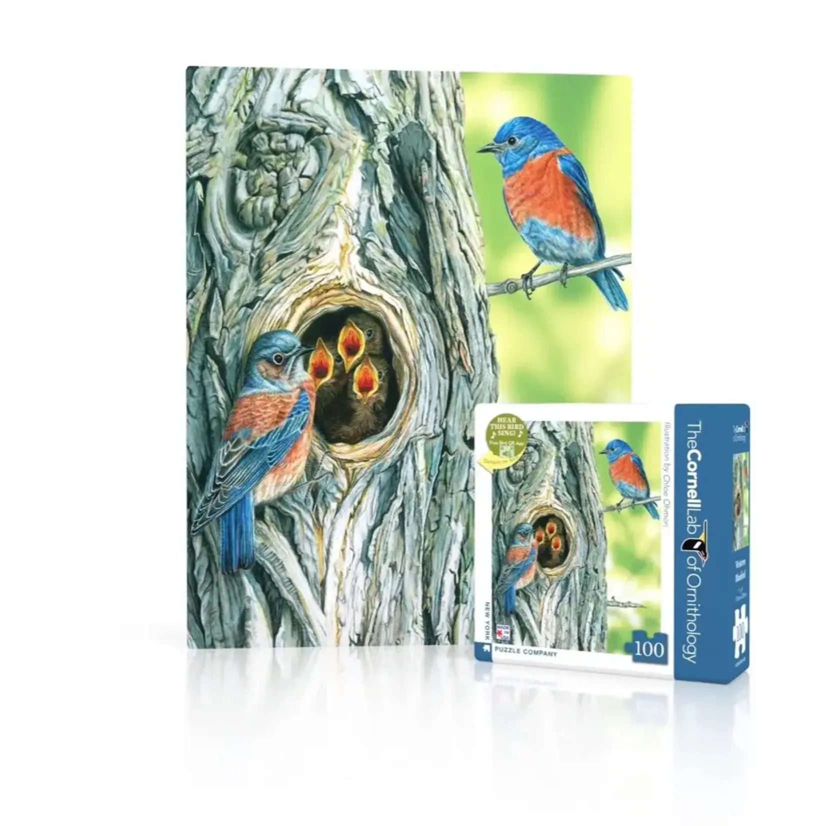 Cornell Lab | Western Bluebird 100 Piece Mini Puzzle