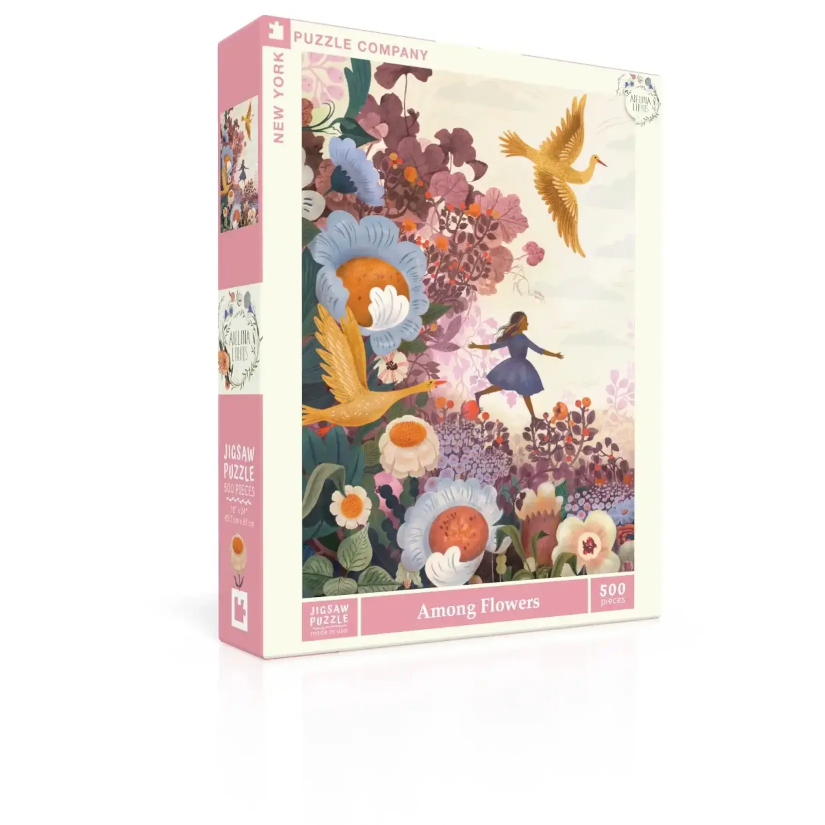 Among Flowers - 500 Piece Jigsaw Puzzle