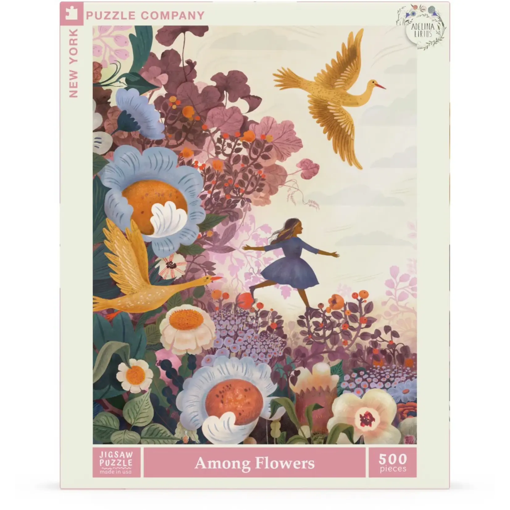 Among Flowers - 500 Piece Jigsaw Puzzle