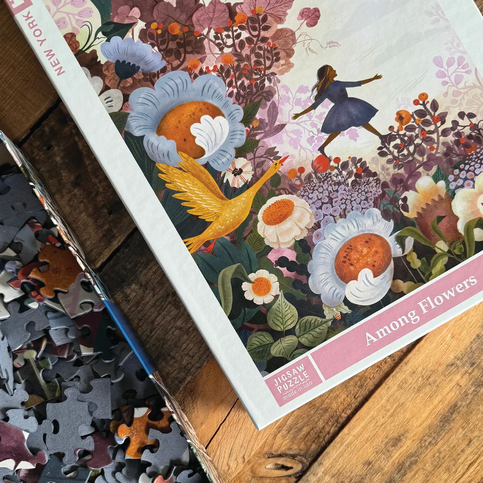 Among Flowers - 500 Piece Jigsaw Puzzle