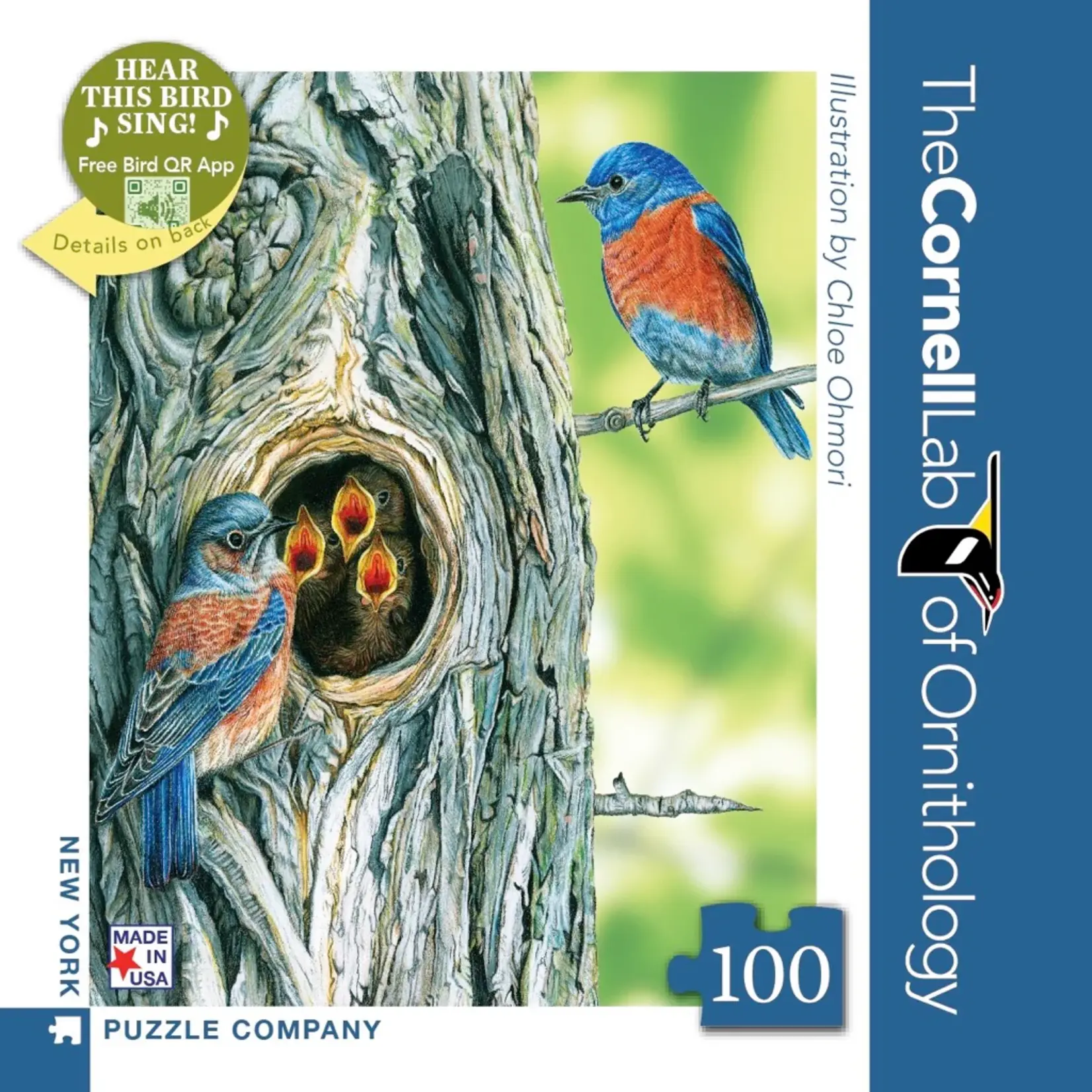 Cornell Lab | Western Bluebird 100 Piece Mini Puzzle