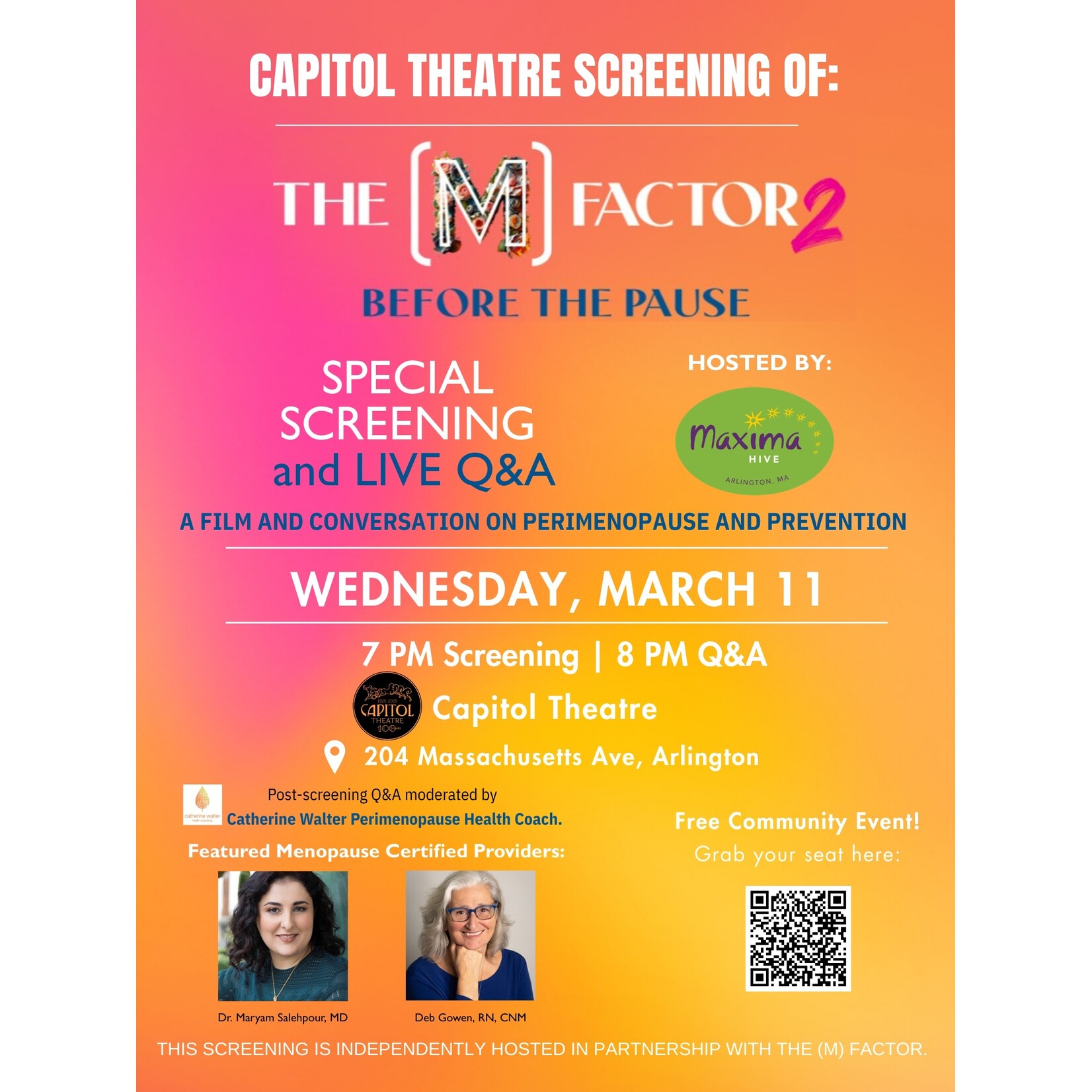 The [M] Factor 2: Before The Pause (Perimenopause) - Arlington Screening