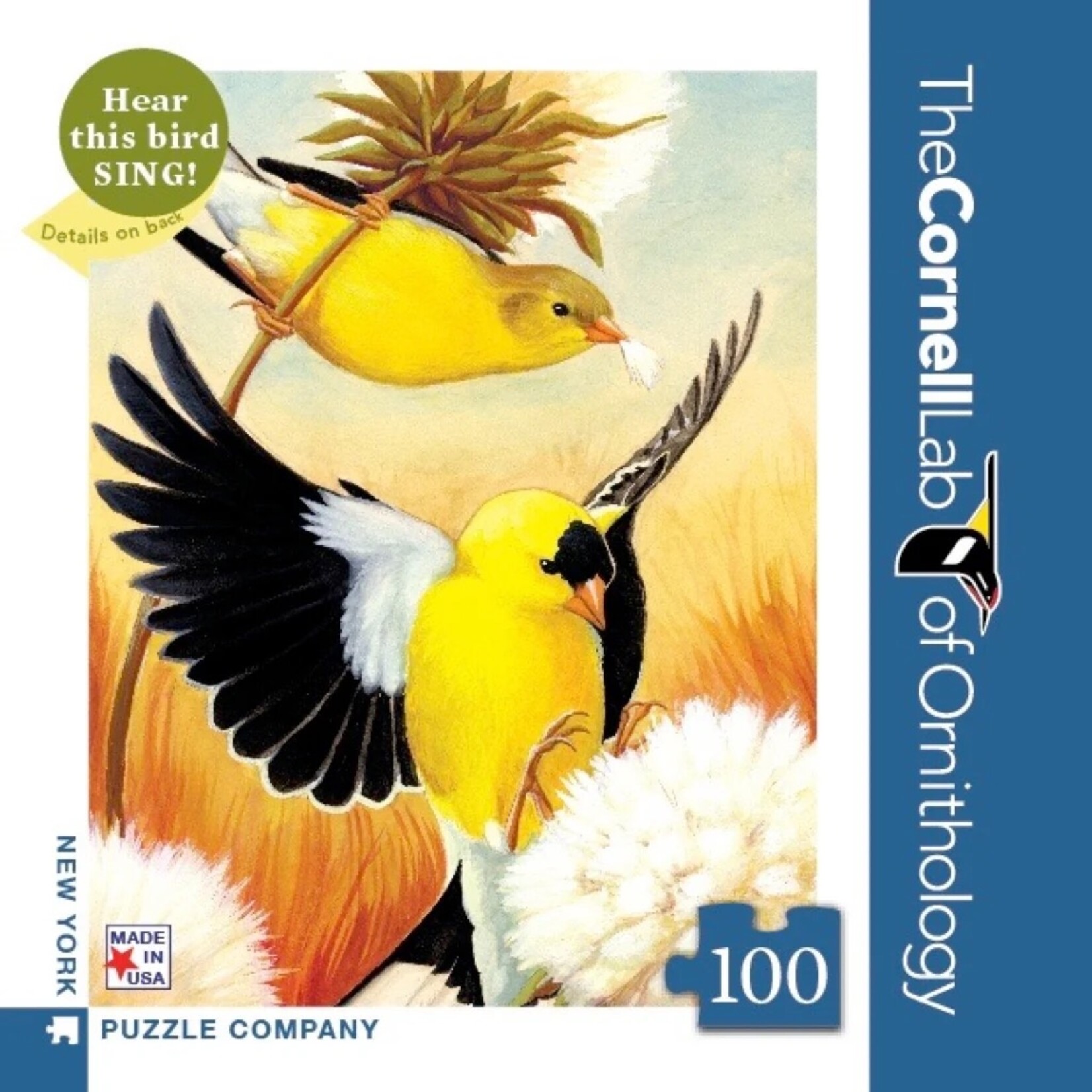 Cornell Lab | American Goldfinch - 100 Piece Mini Puzzle