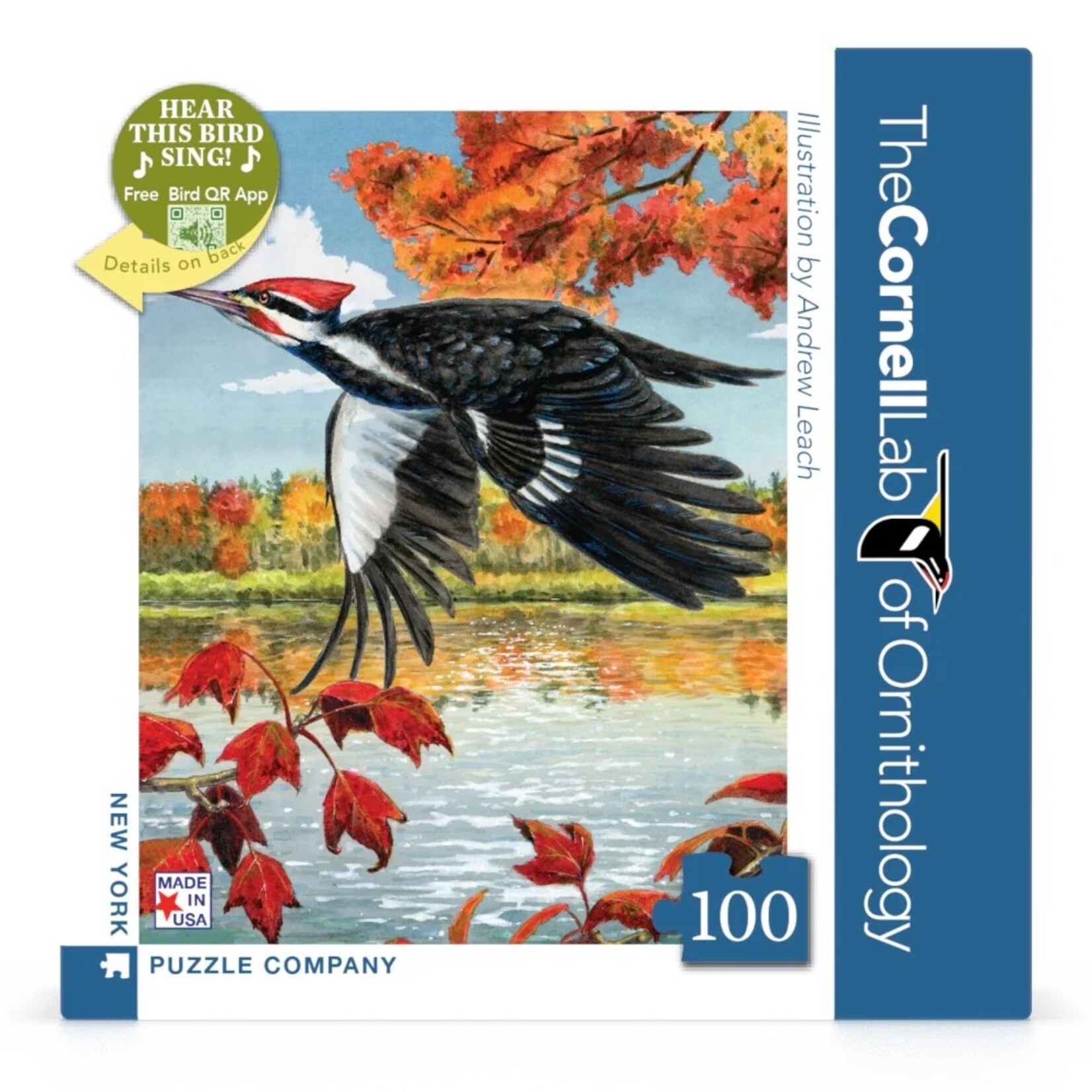 Cornell Lab | Pileated Woodpecker - 100 Piece Mini Puzzle