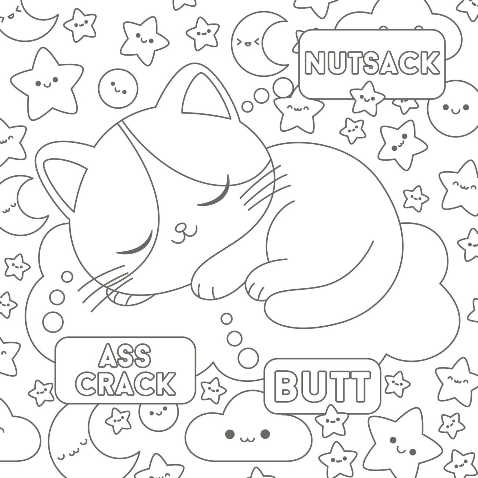The Super-Cute Sweary Cat Coloring Book: An Adult Coloring Book of Foul-Mouthed Felines