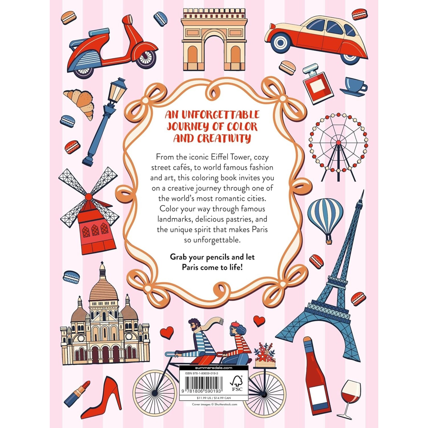 The Paris Coloring Book: A Colorful and Creative Journey Through One of the World's Most Mesmerizing Cities