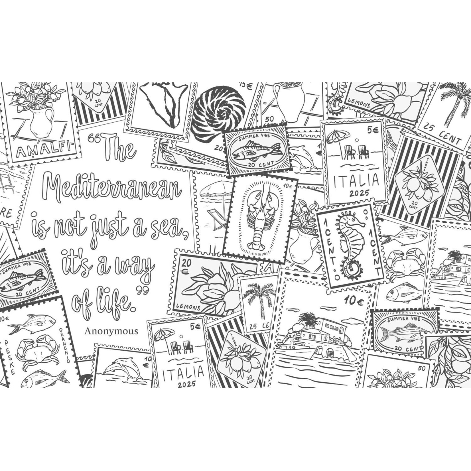 The Mediterranean Coloring Book: A Colorful and Creative Journey Through a Region of Endless Sunshine and Timeless Charm