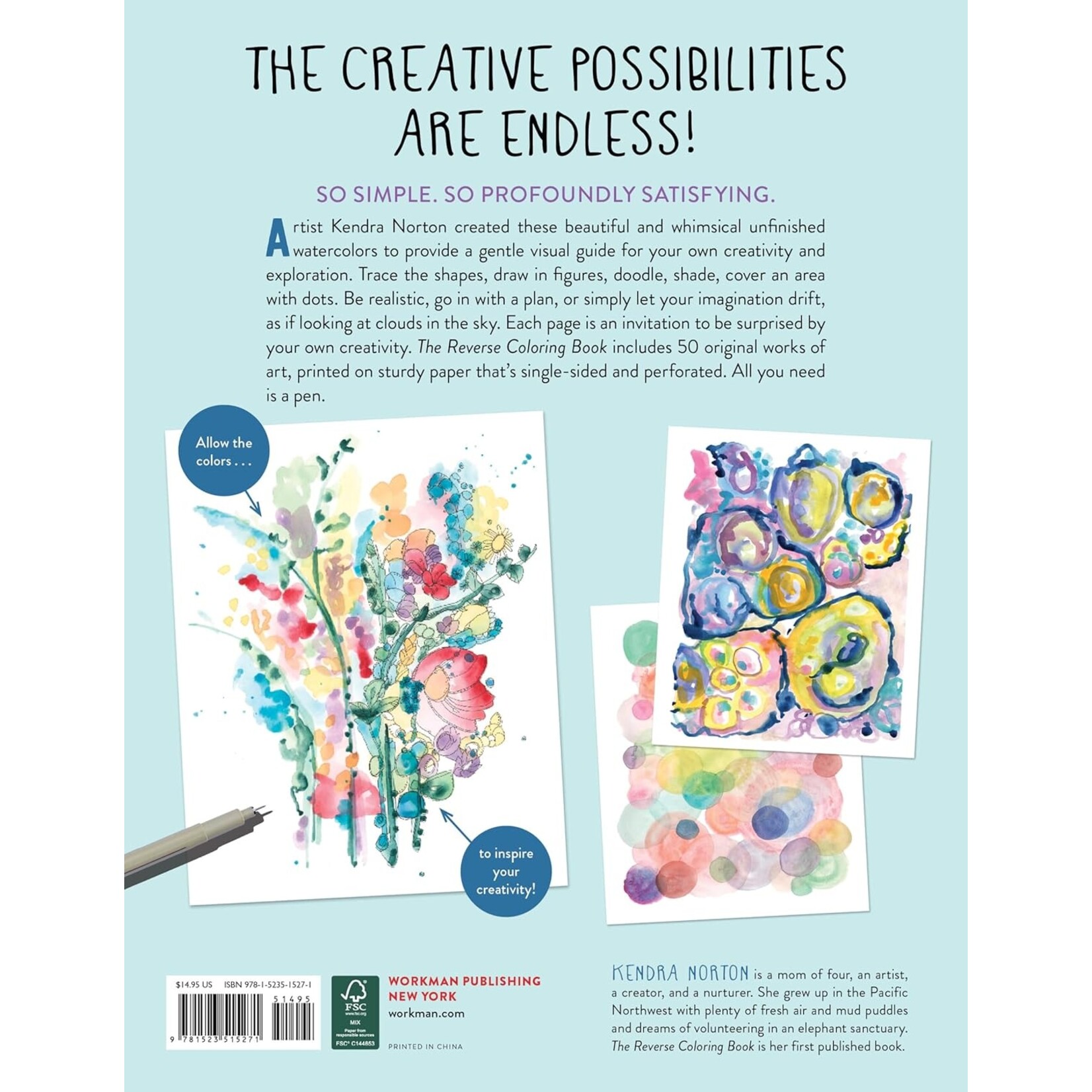 The Reverse Coloring Book: The Book Has the Colors, You Draw the Lines!