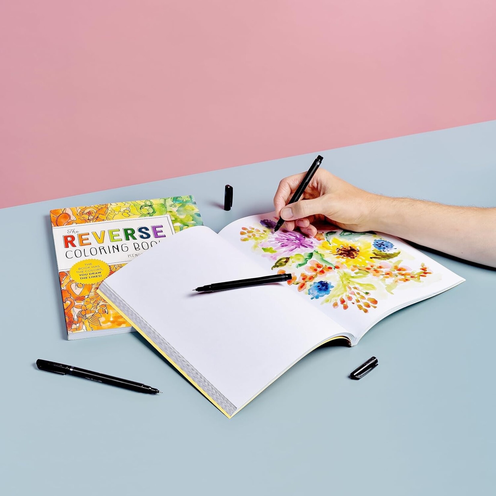 The Reverse Coloring Book: The Book Has the Colors, You Draw the Lines!
