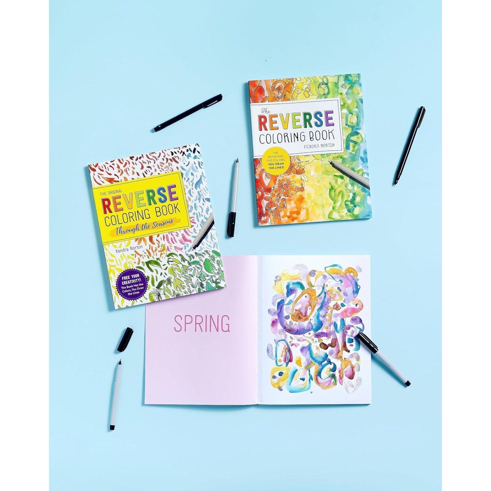 The Reverse Coloring Book: The Book Has the Colors, You Draw the Lines!