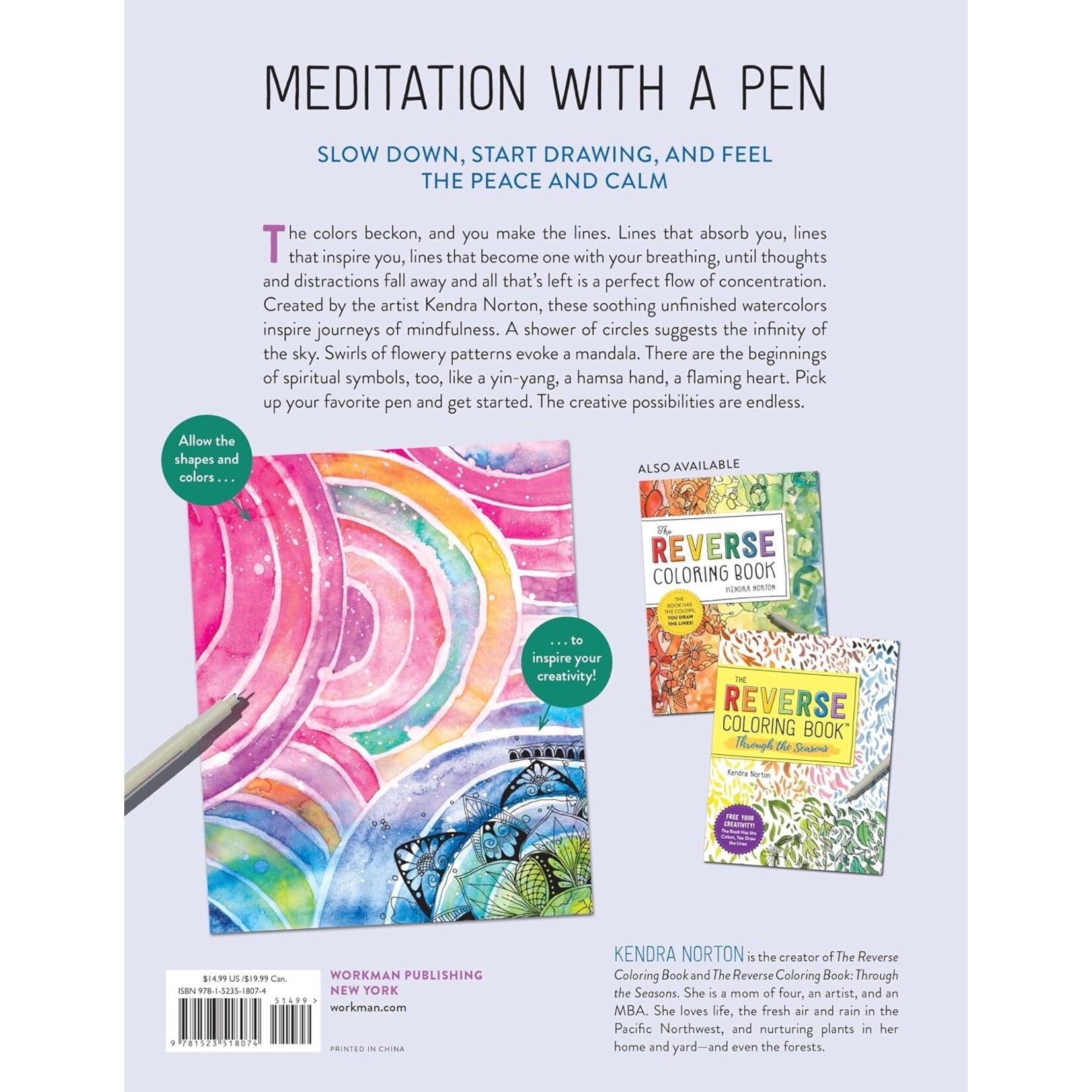The Reverse Coloring Book: Mindful Journeys