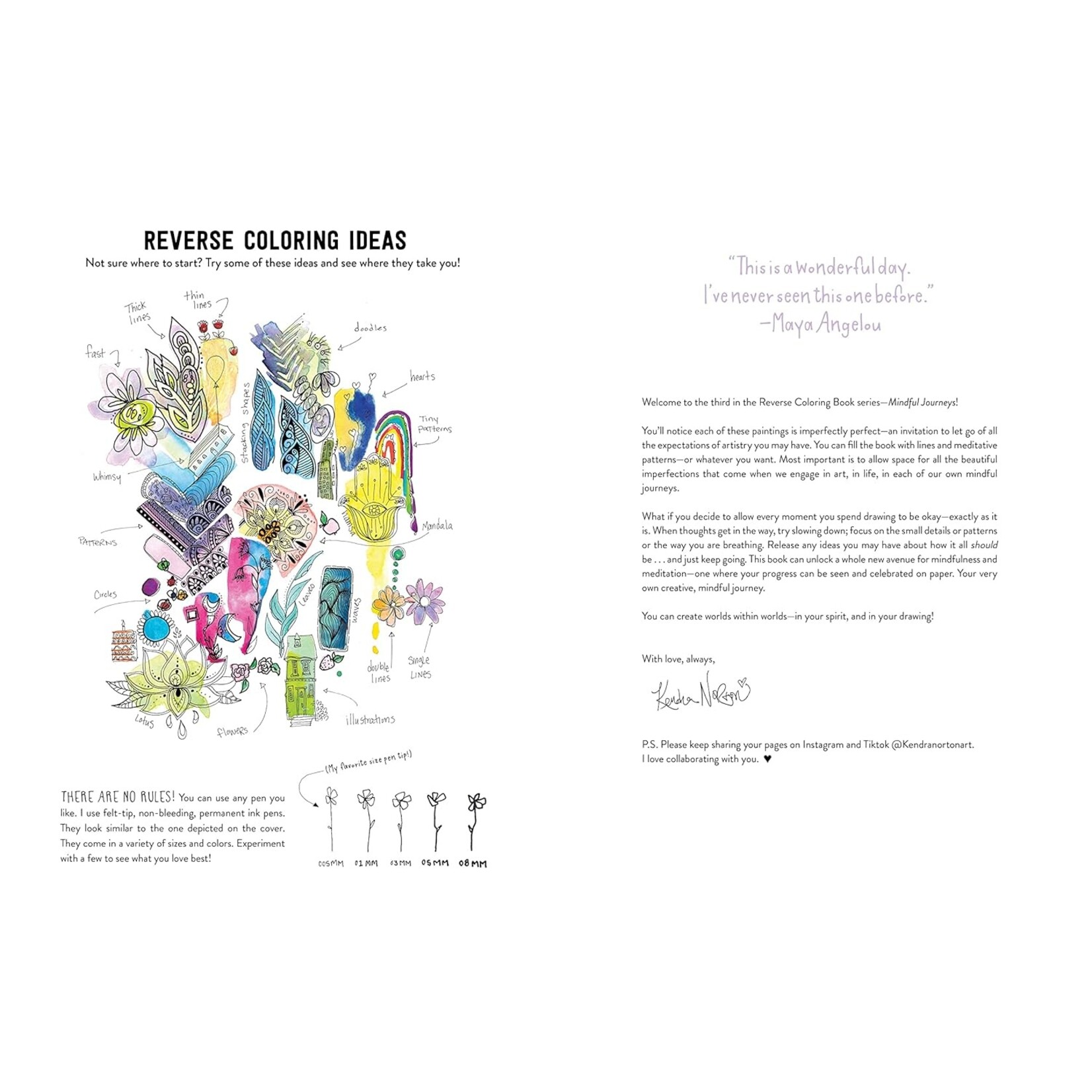 The Reverse Coloring Book: Mindful Journeys