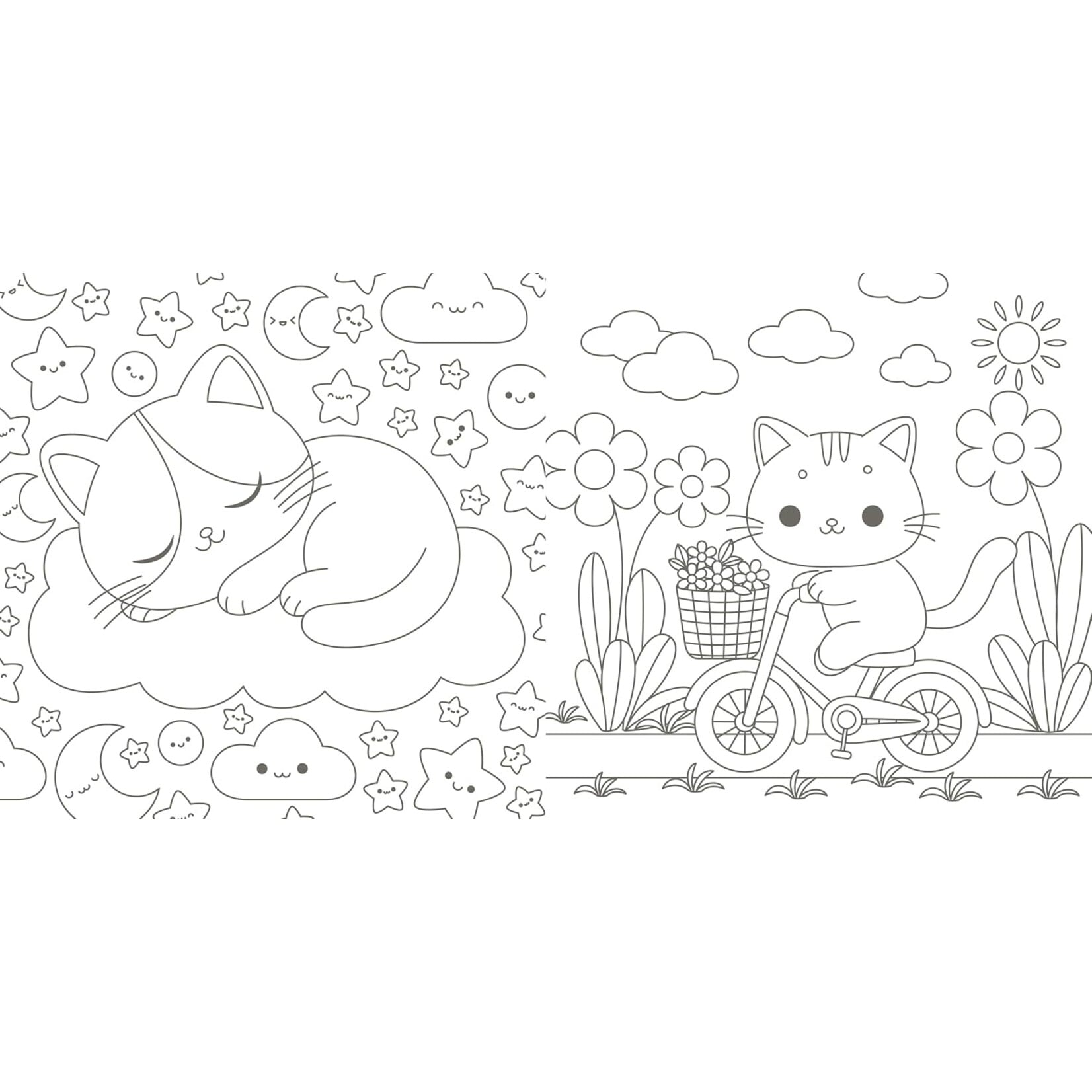 The Super-Cute Cozy Cat Coloring Book