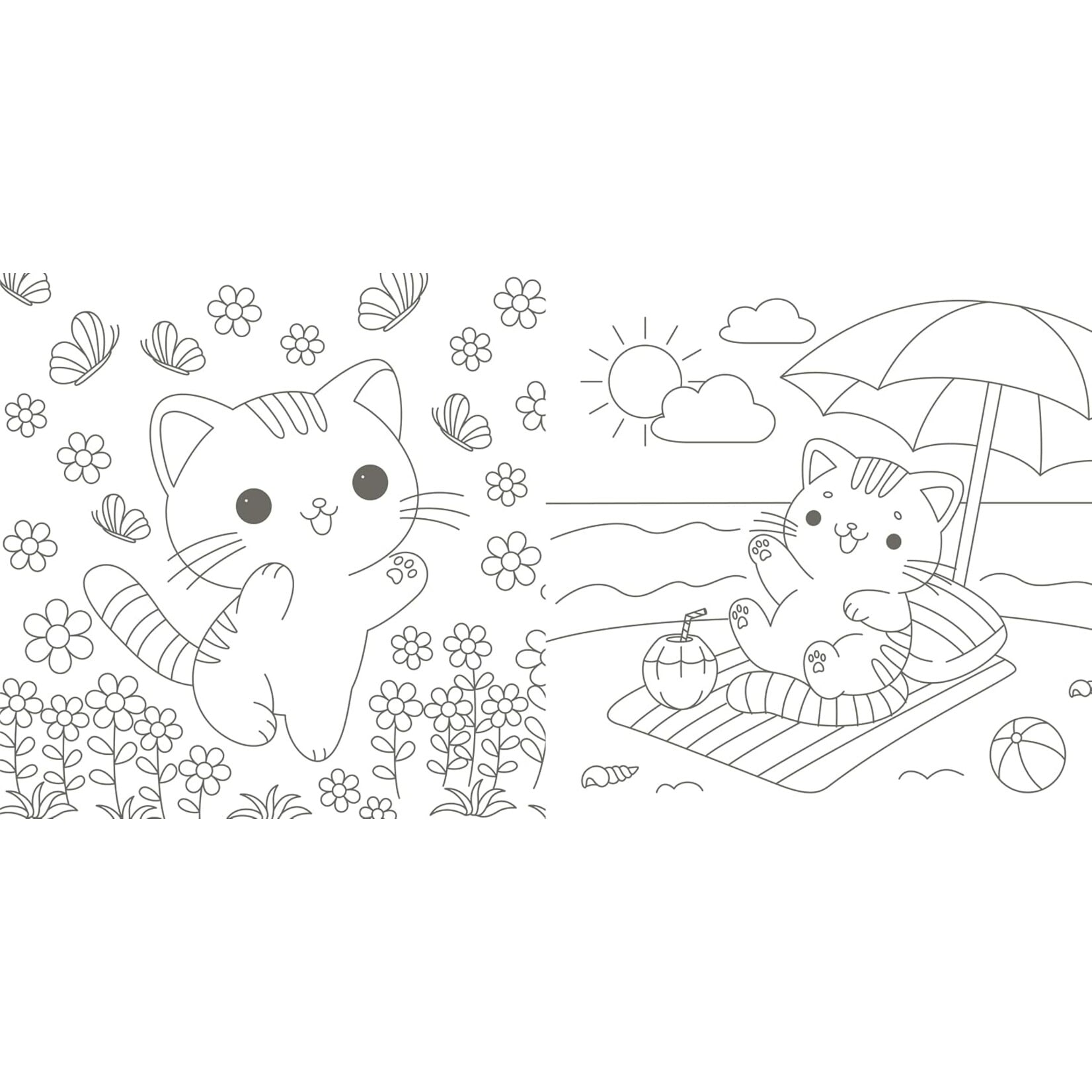 The Super-Cute Cozy Cat Coloring Book