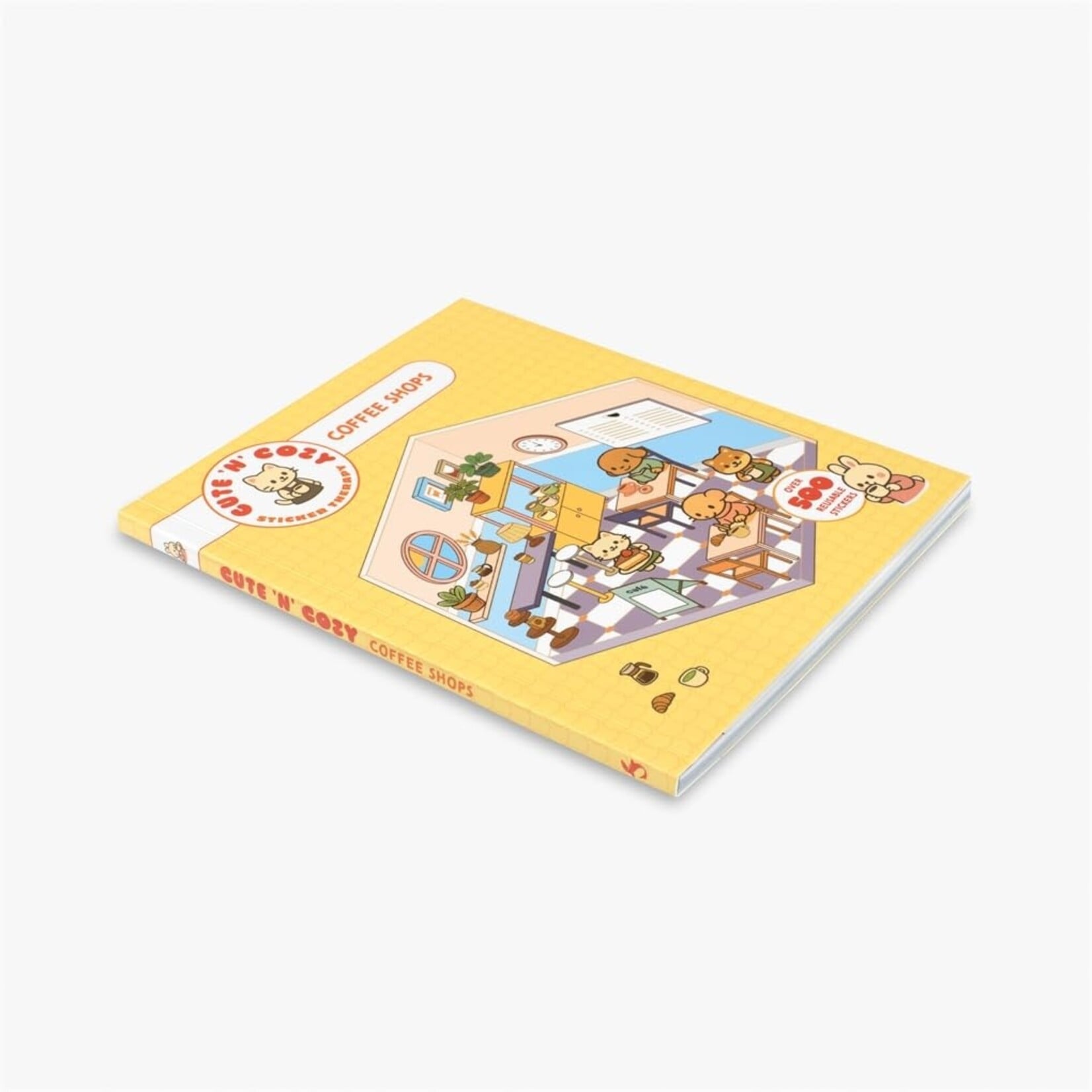 Cute 'n' Cozy Sticker Therapy: Coffee Shops: Over 500 Reusable Stickers!
