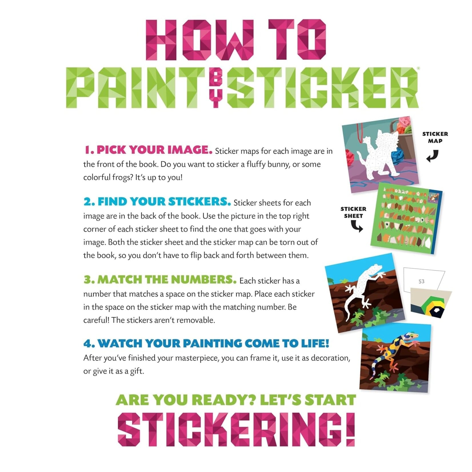 Workman Kids Paint by Sticker Kids: Pets