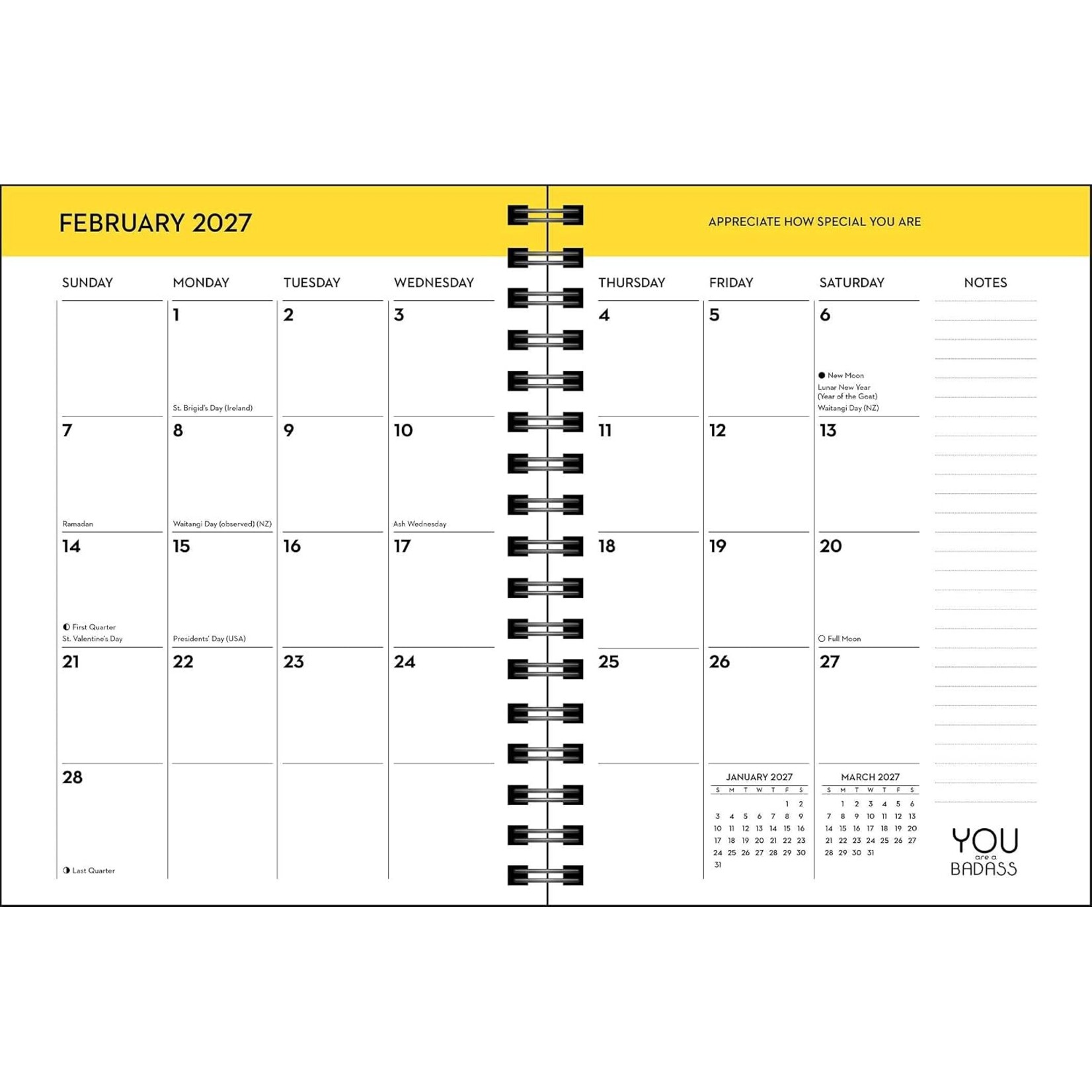 You Are A Badass Deluxe Organizer 17-Month 2026-2027 Weekly/Monthly Planner By Jen Sincero