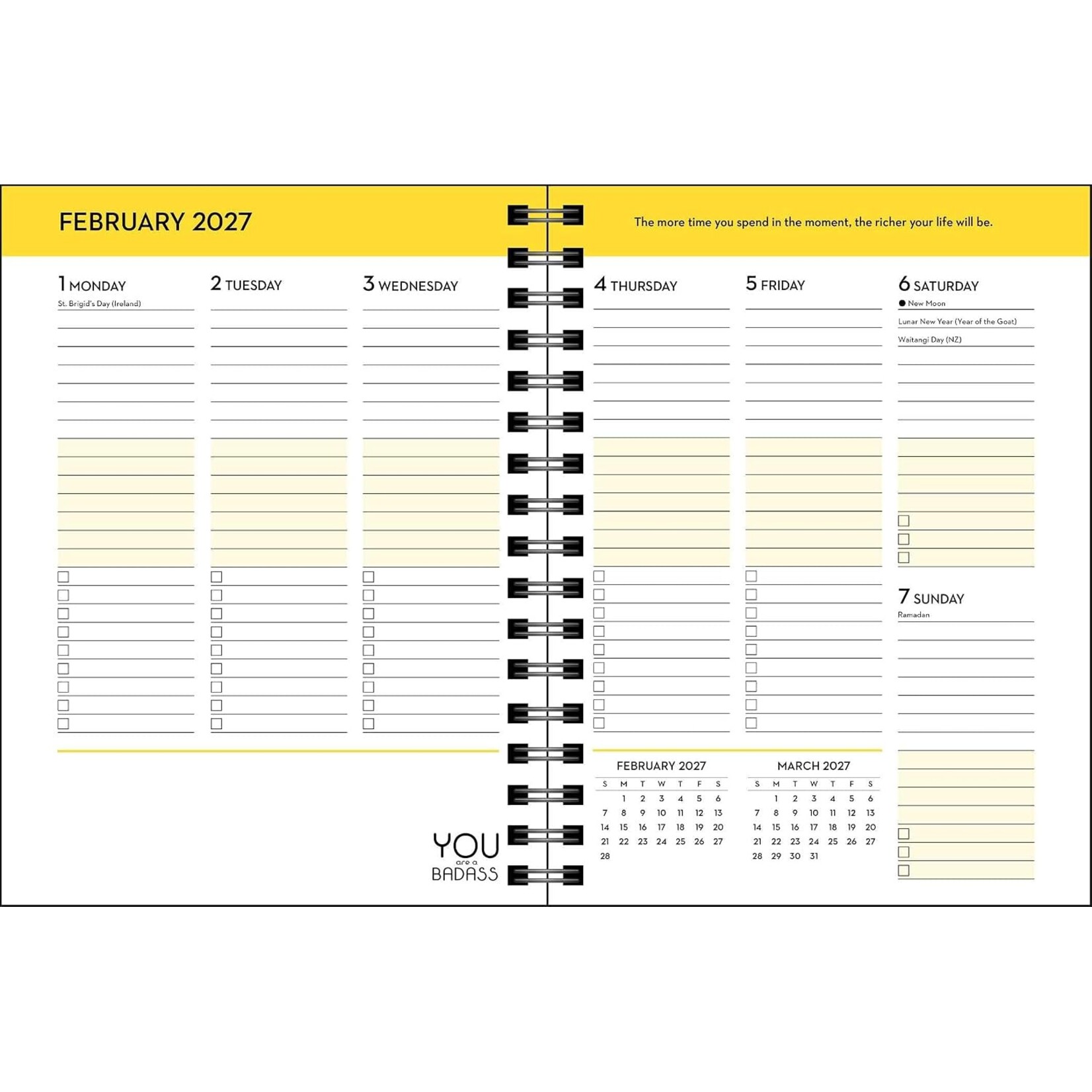 You Are A Badass Deluxe Organizer 17-Month 2026-2027 Weekly/Monthly Planner By Jen Sincero