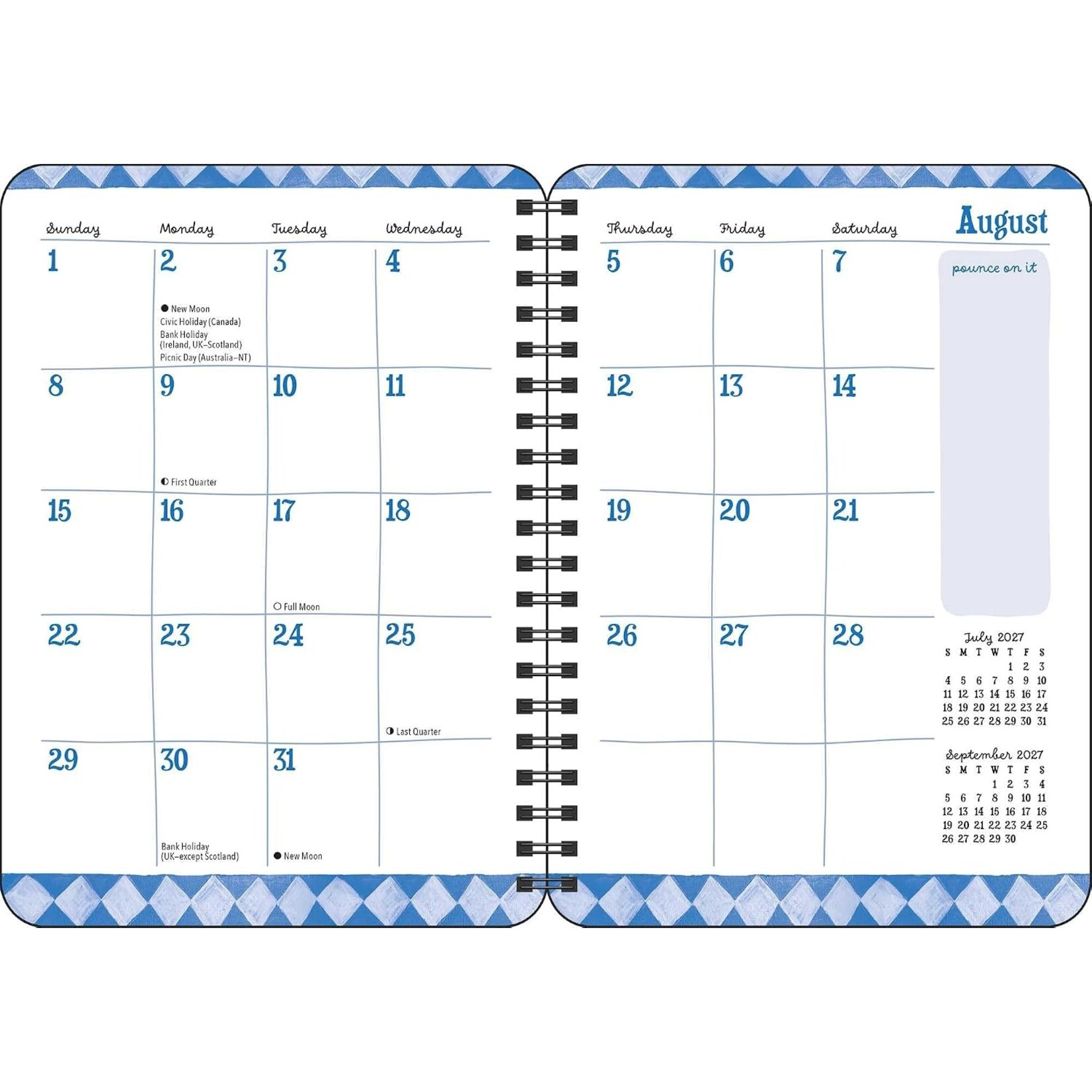 2027 Monthly/Weekly Planner Calendar By Sally Welchman