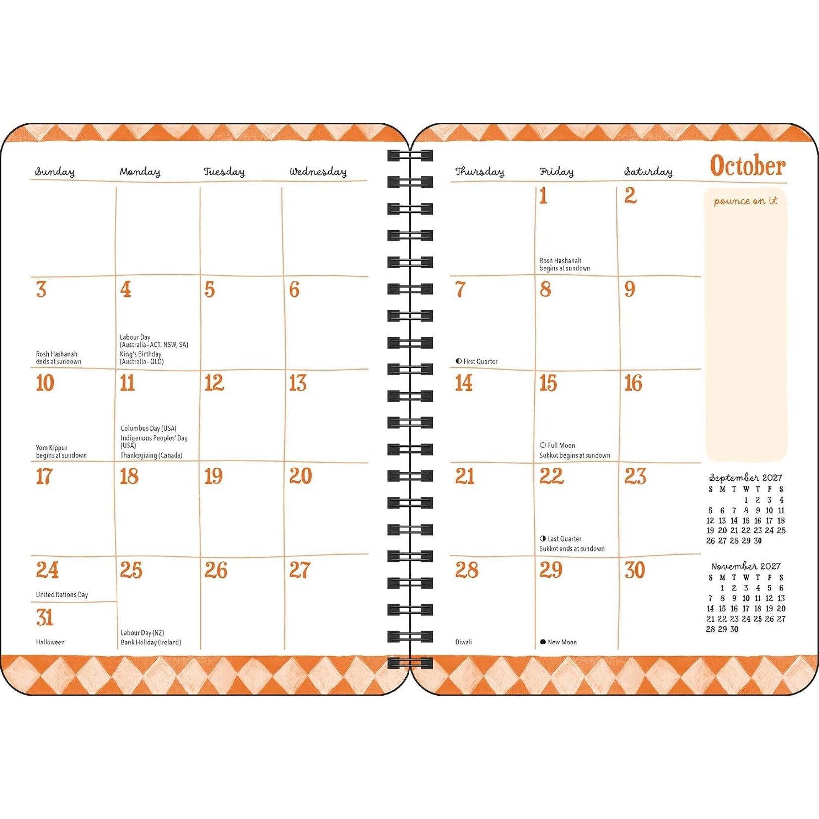 2027 Monthly/Weekly Planner Calendar By Sally Welchman