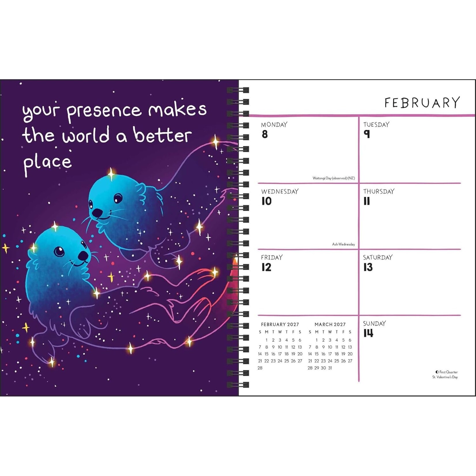 2027 Weekly/Monthly Planner Calendar By Kate Allan