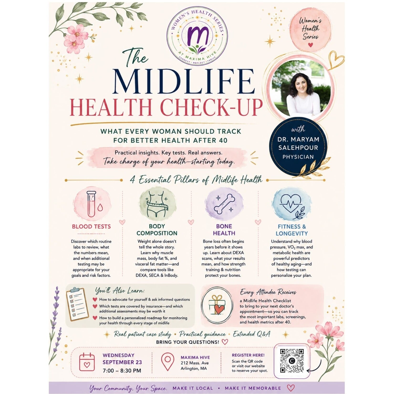 September 23 - The Midlife Health Check-up with Dr. Maryam Salehpour