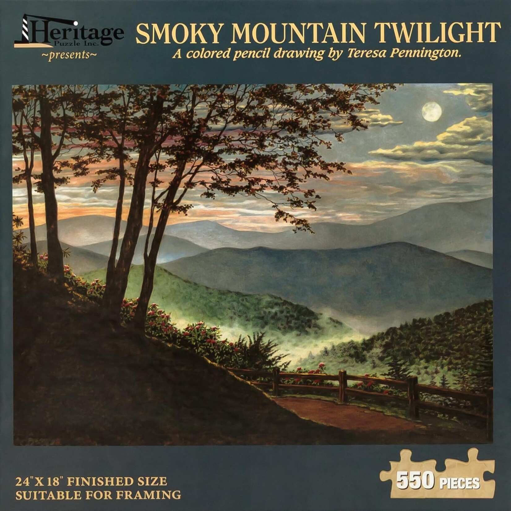 Smoky Mountain Twilight 550 Piece Puzzle