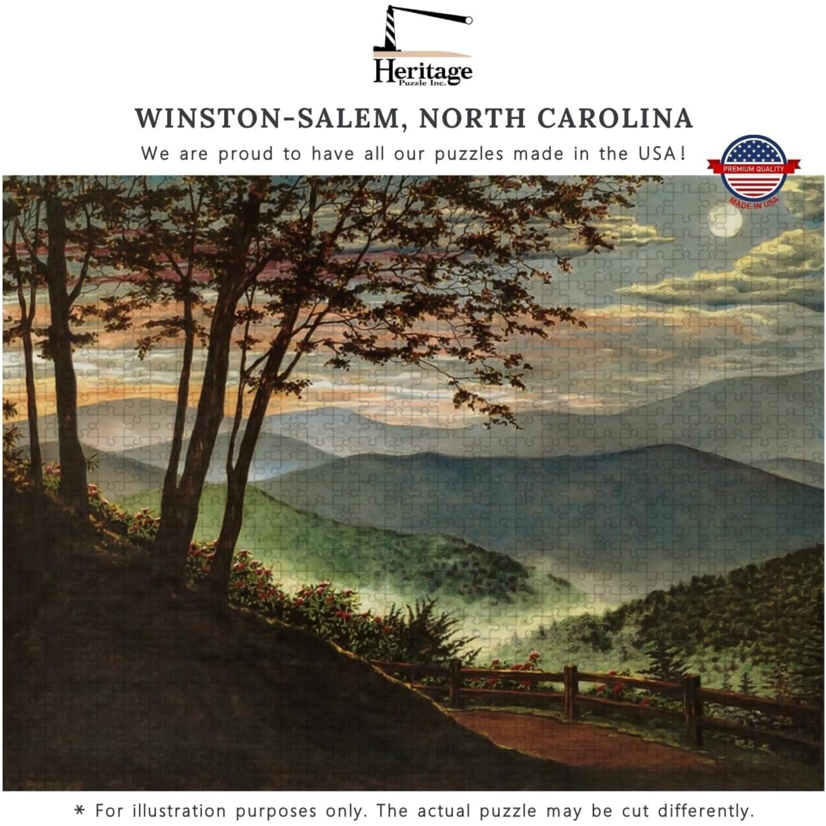 Smoky Mountain Twilight 550 Piece Puzzle