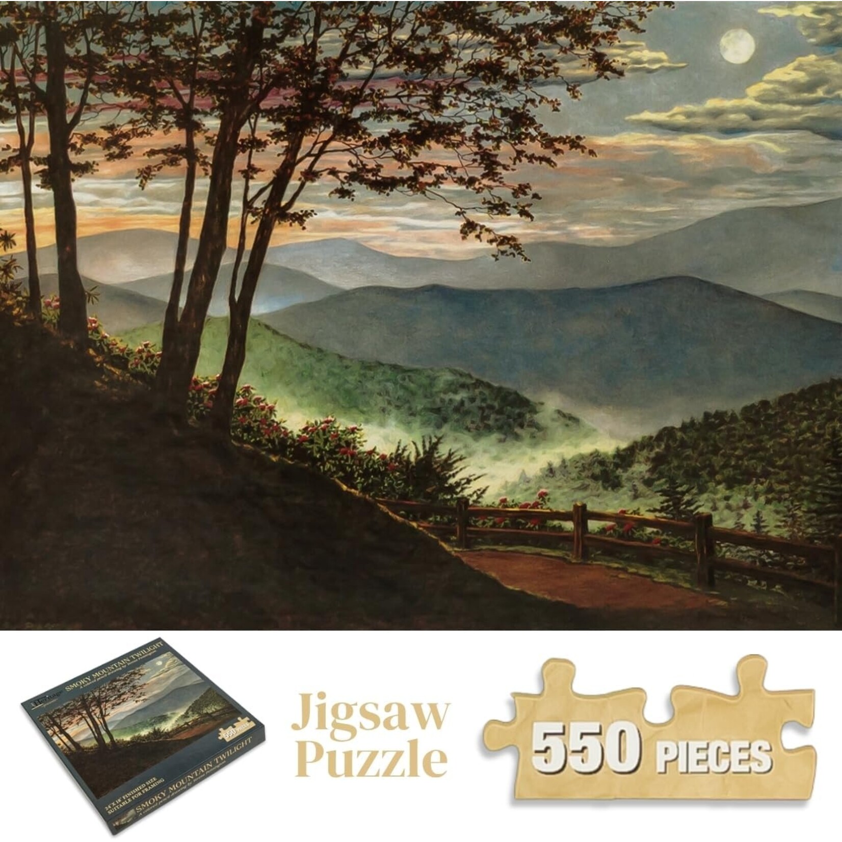 Smoky Mountain Twilight 550 Piece Puzzle
