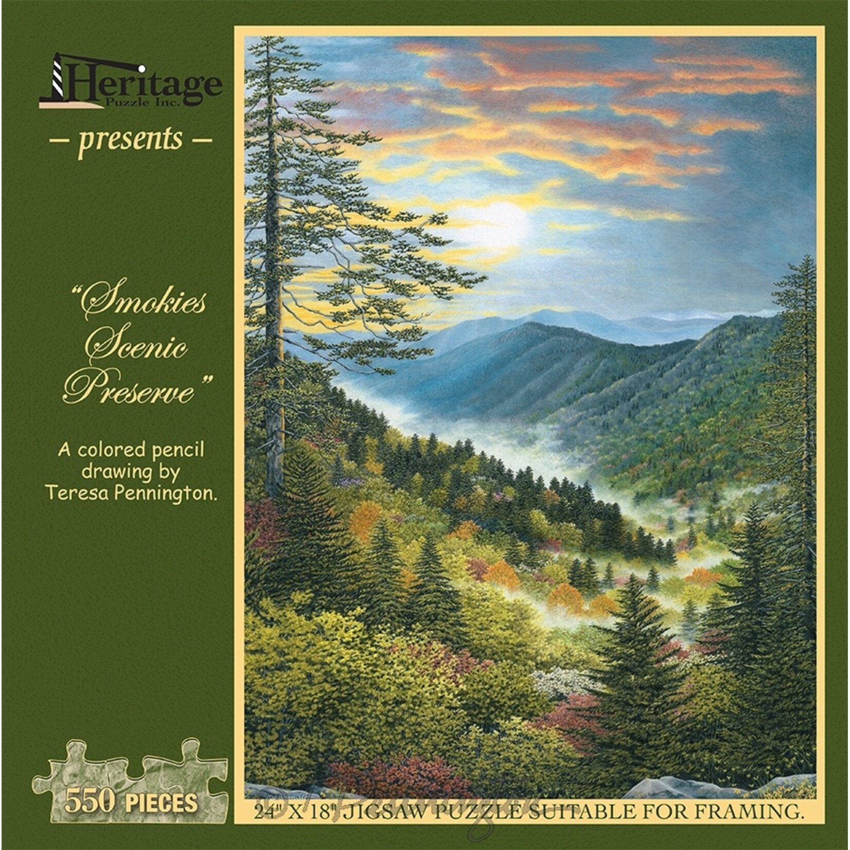 Smokies Scenic Preserve 550 Piece Puzzle