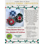 Maxima Hive Learn How to Make Quilted Fabric Ornaments with Candice