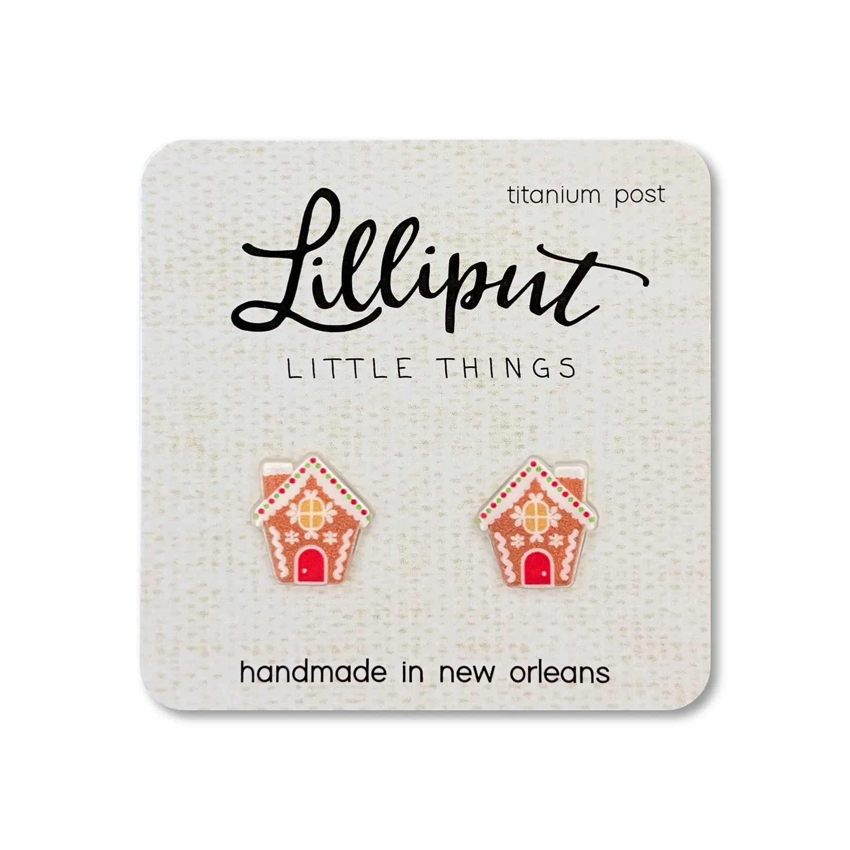 Gingerbread House Earrings