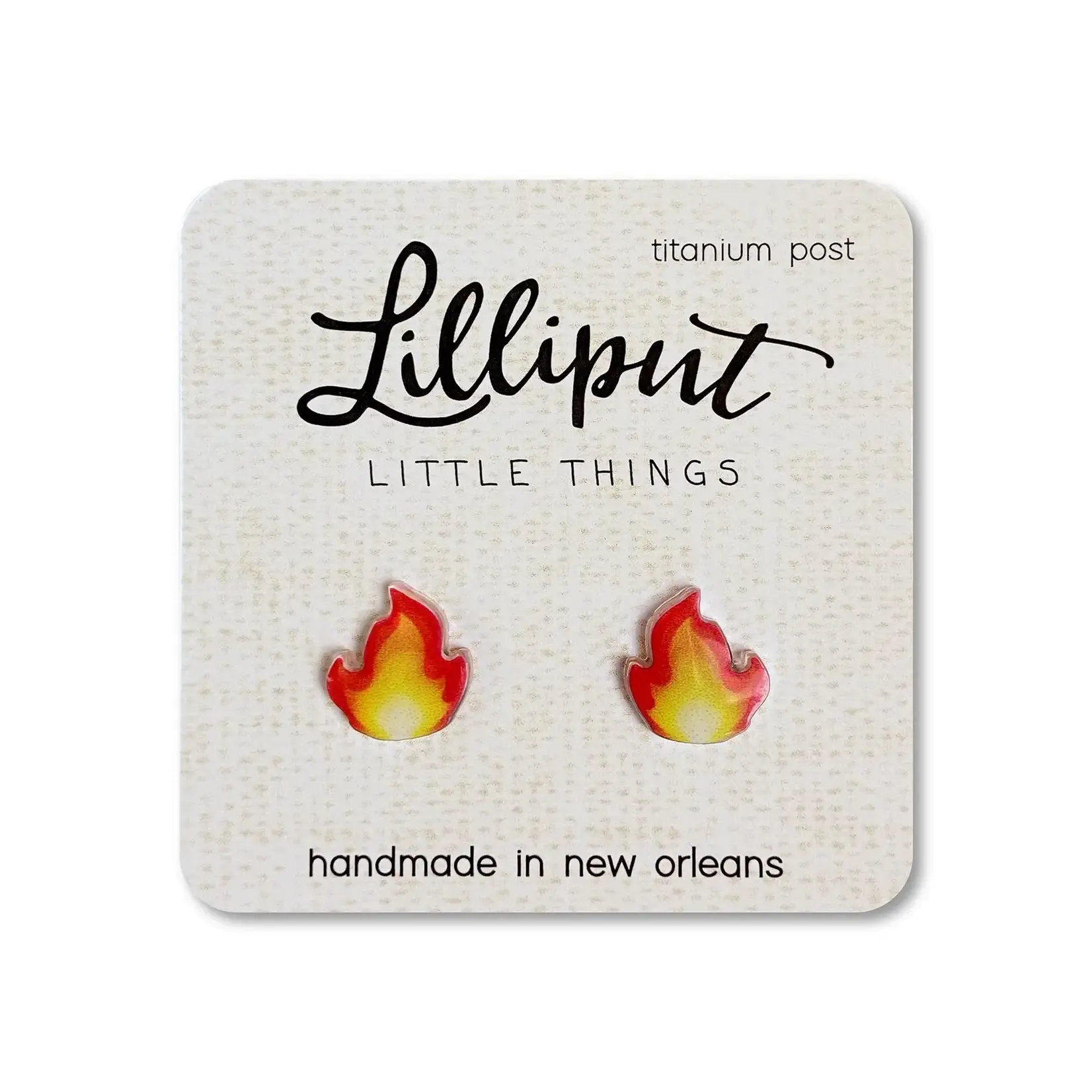Flame Emoji Earrings