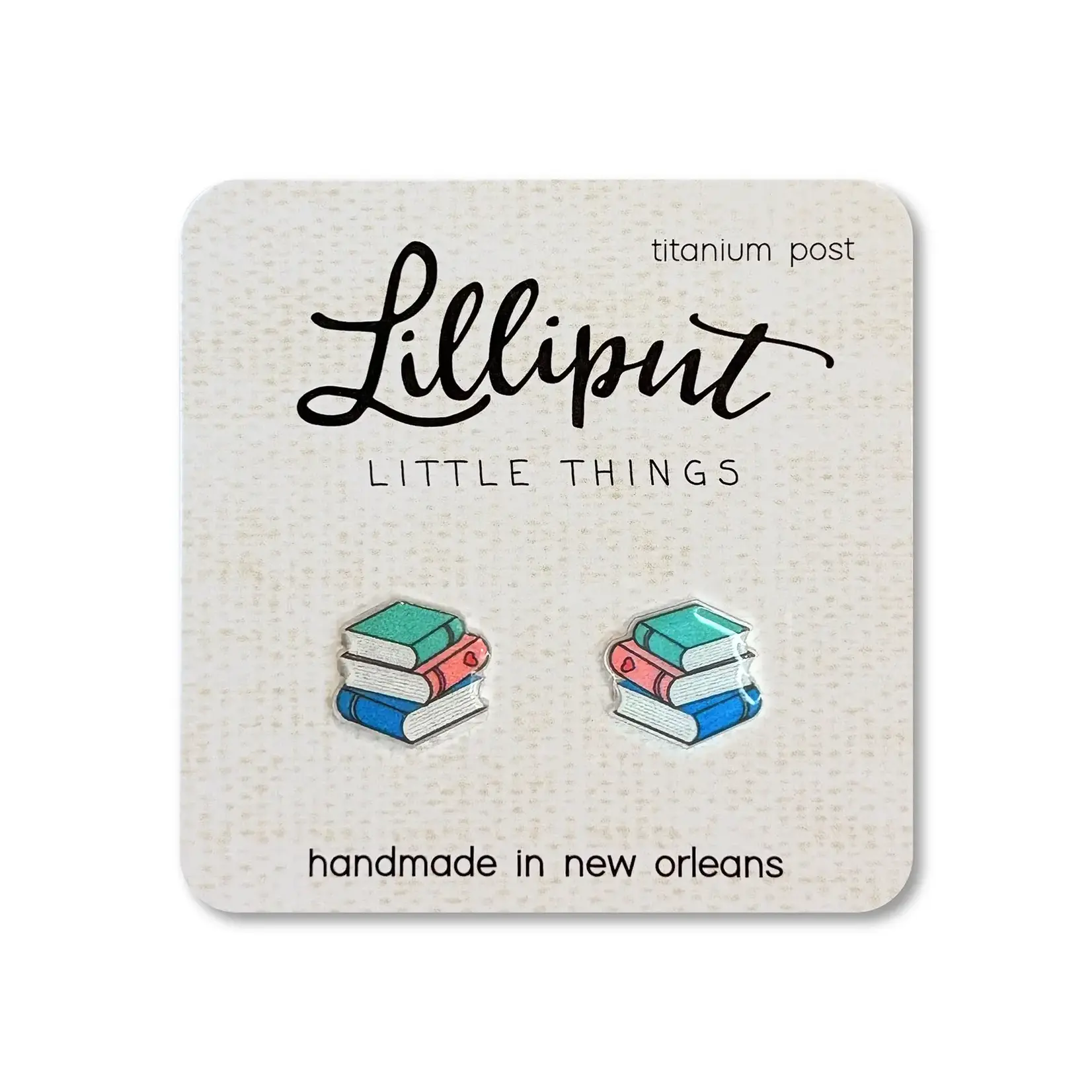 Book Stack Earrings