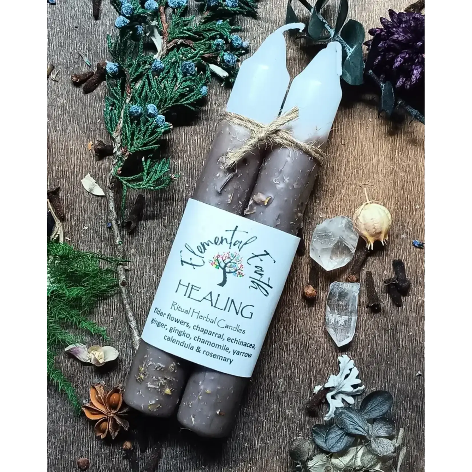 Healing - Ritual Herbal Candles 6"