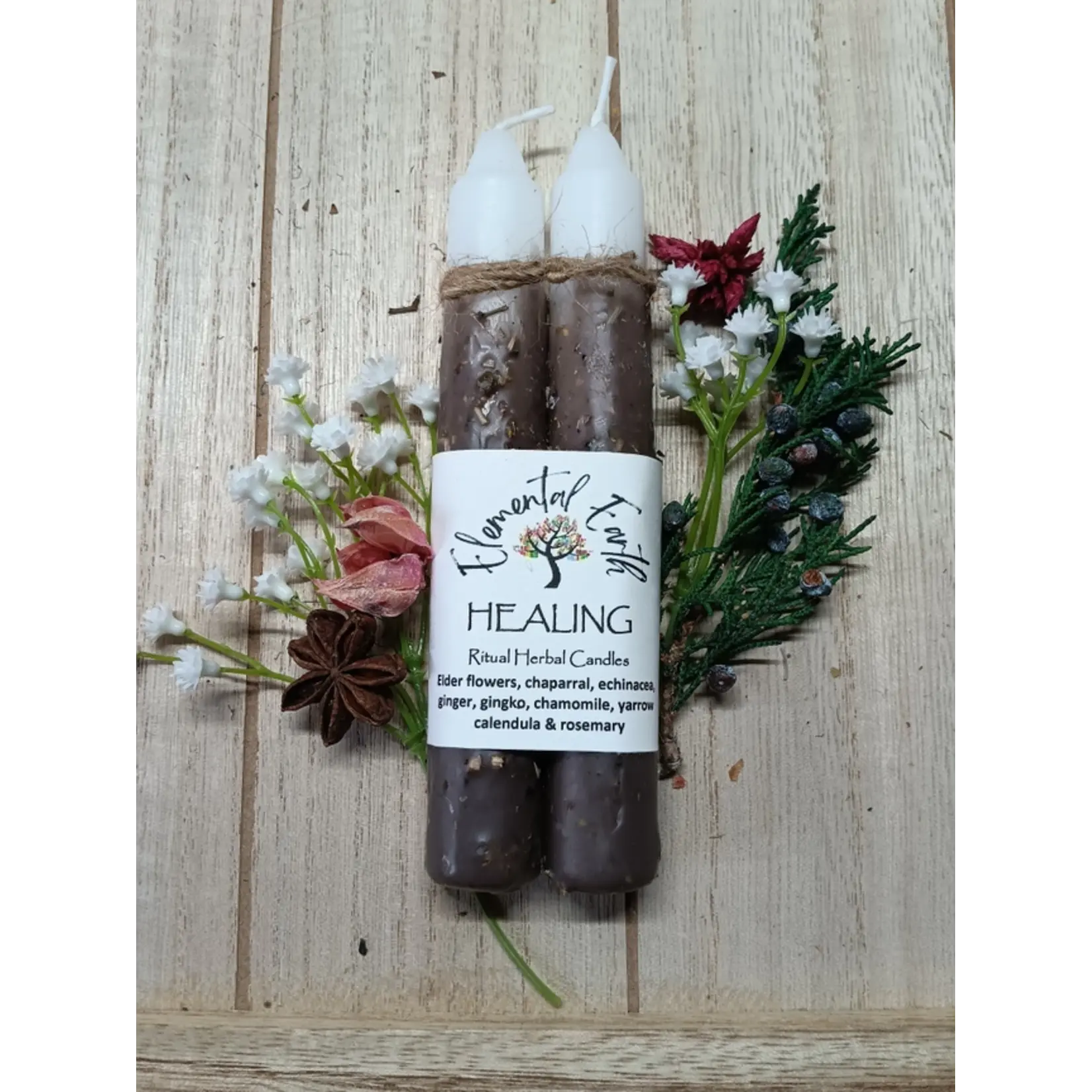 Healing - Ritual Herbal Candles 6"