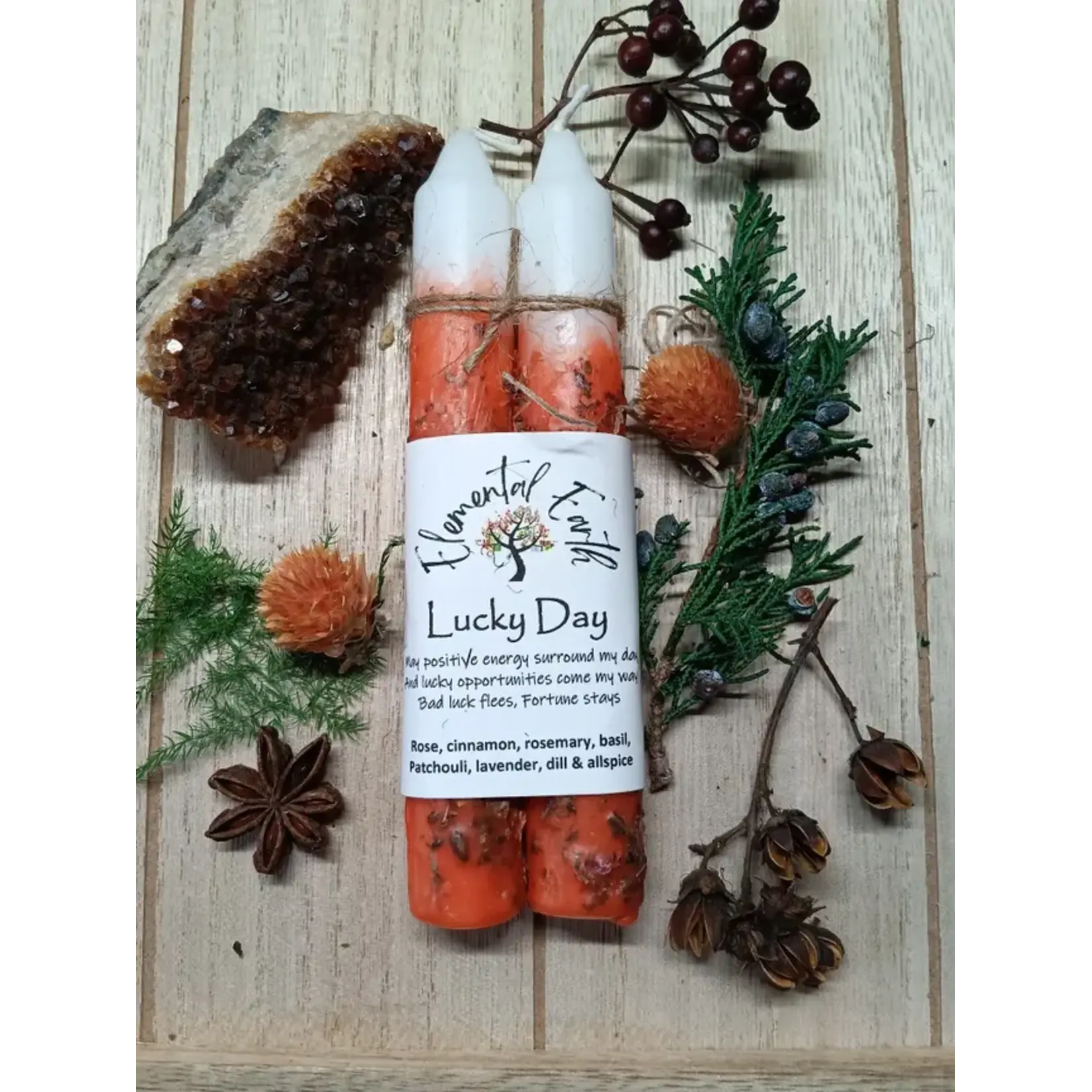 Lucky Day - Ritual Herbal Candles 6"