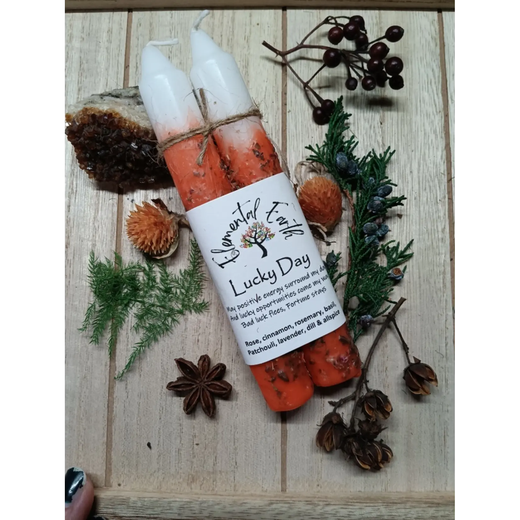 Lucky Day - Ritual Herbal Candles 6"
