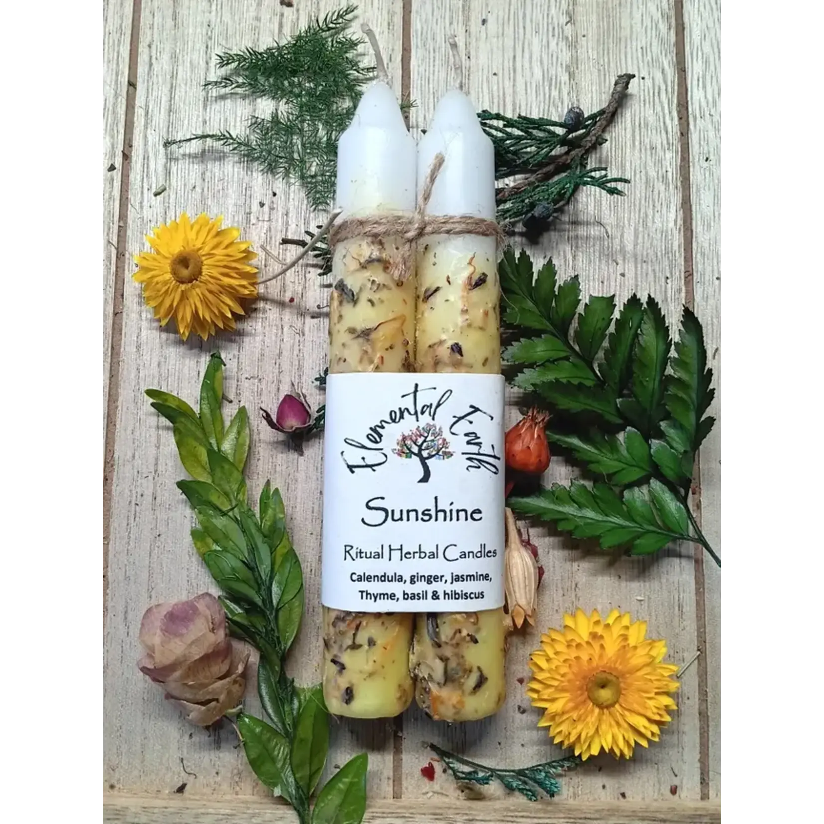 Sunshine - Ritual Herbal Candles 6"