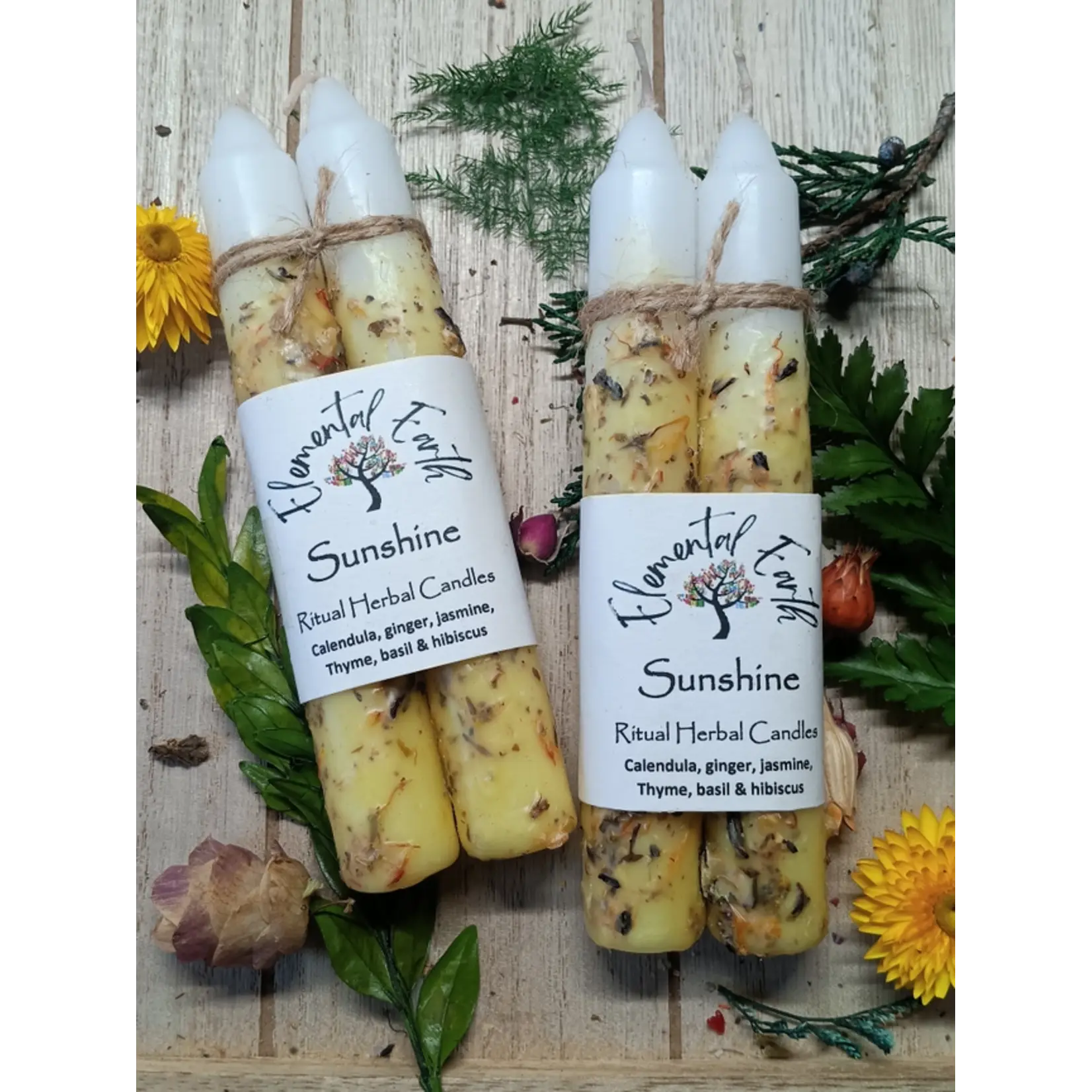 Sunshine - Ritual Herbal Candles 6"